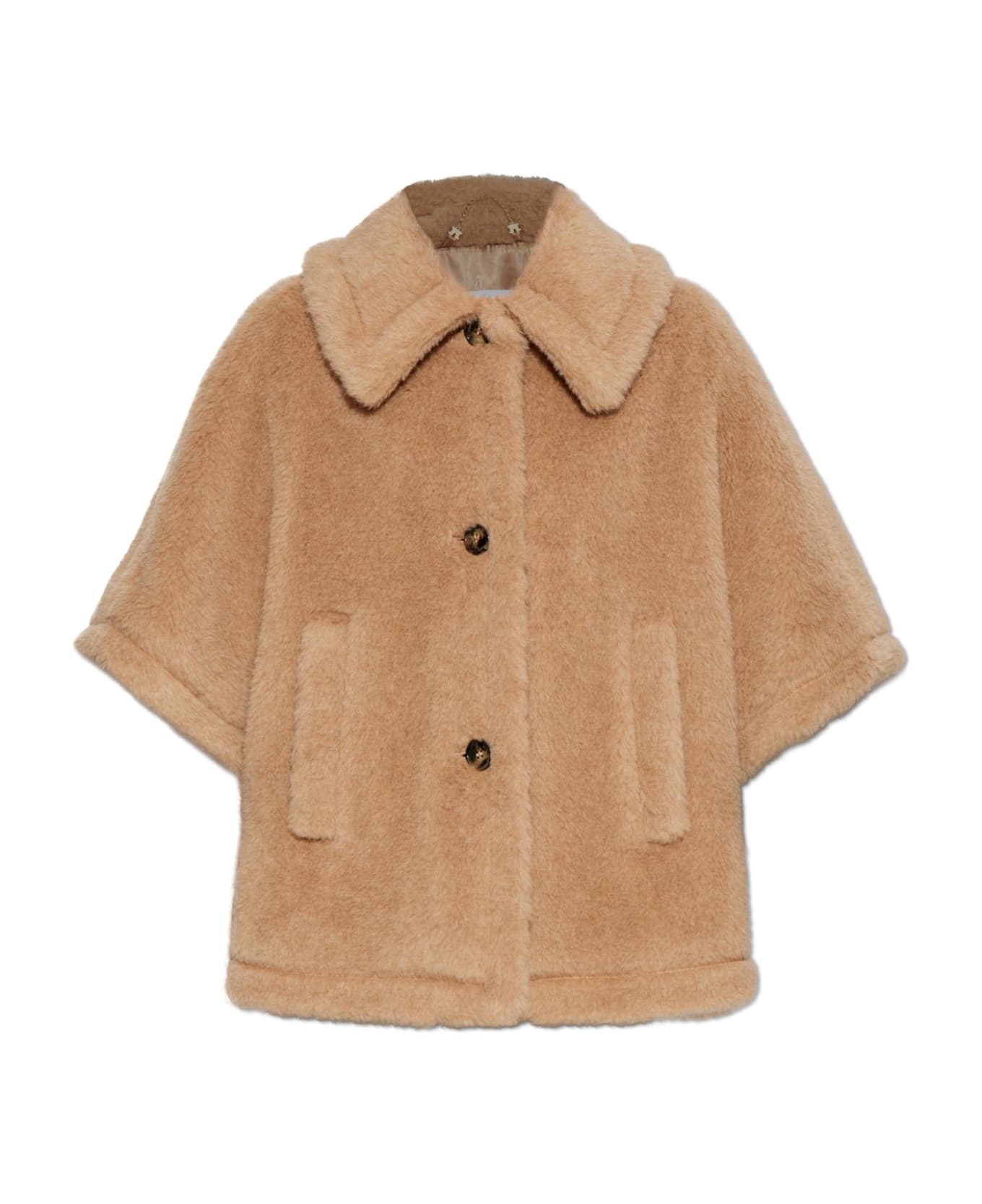 Max Mara Fur Poncho Tenebre - Beige