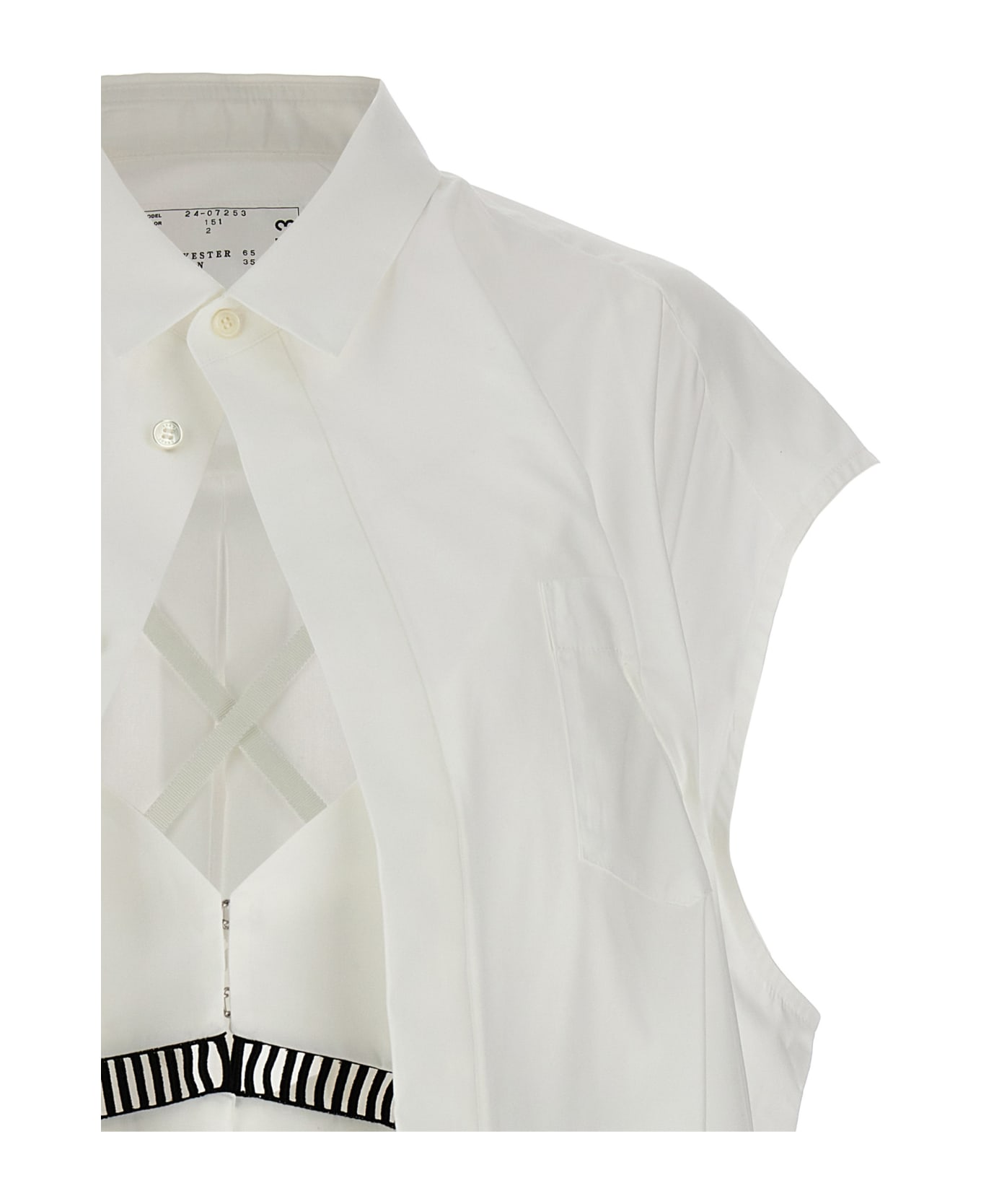 Sacai Overlay Shirt - White シャツ