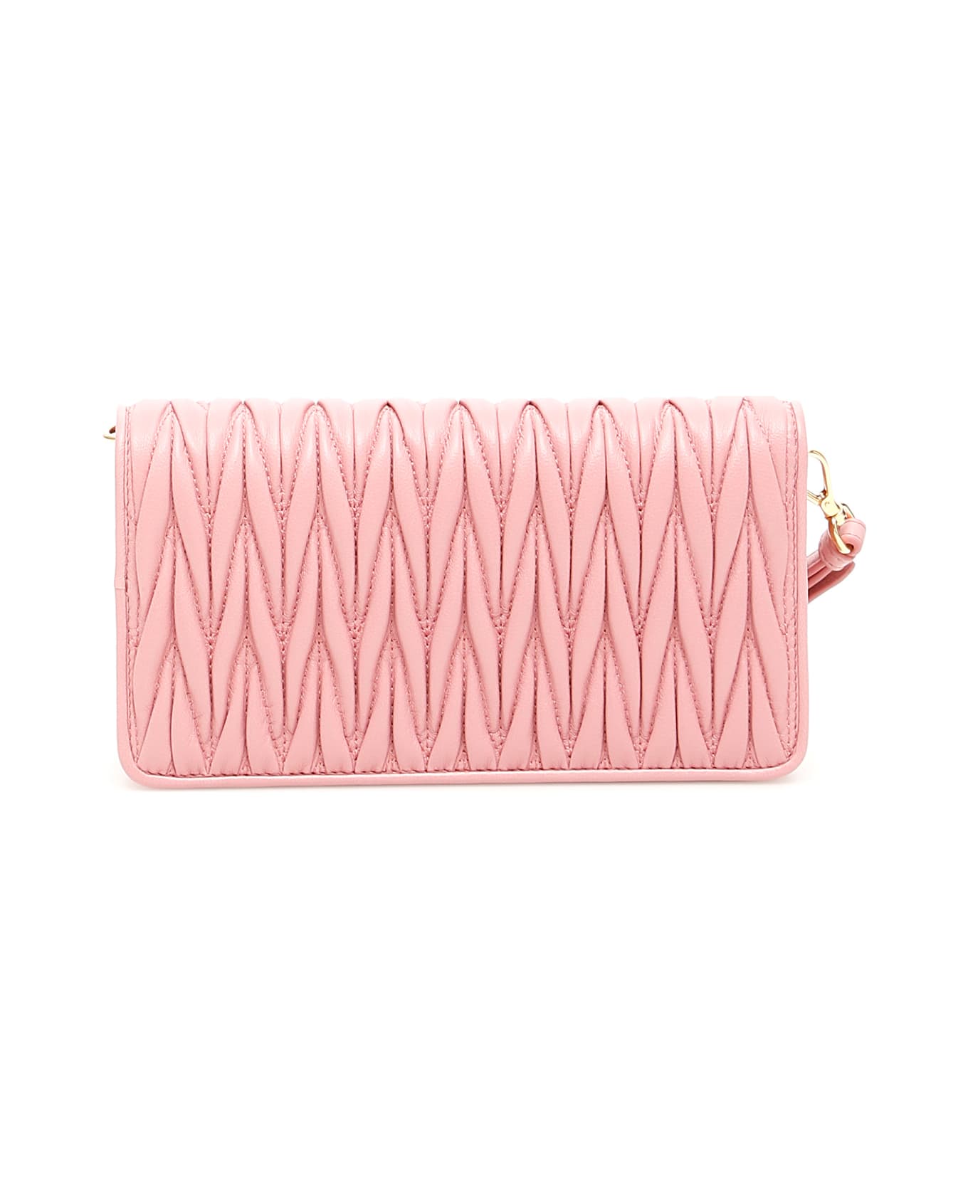 Miu Miu Matelassé Clutch With Chain - ROSA (Pink)