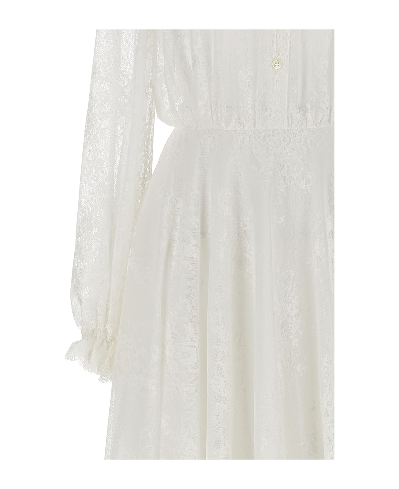 Ermanno Scervino Lace Long Dress - WHITE