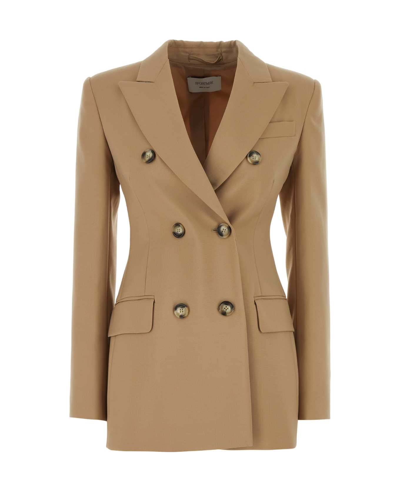 SportMax Beige Wool Adamo Blazer - BEIGE