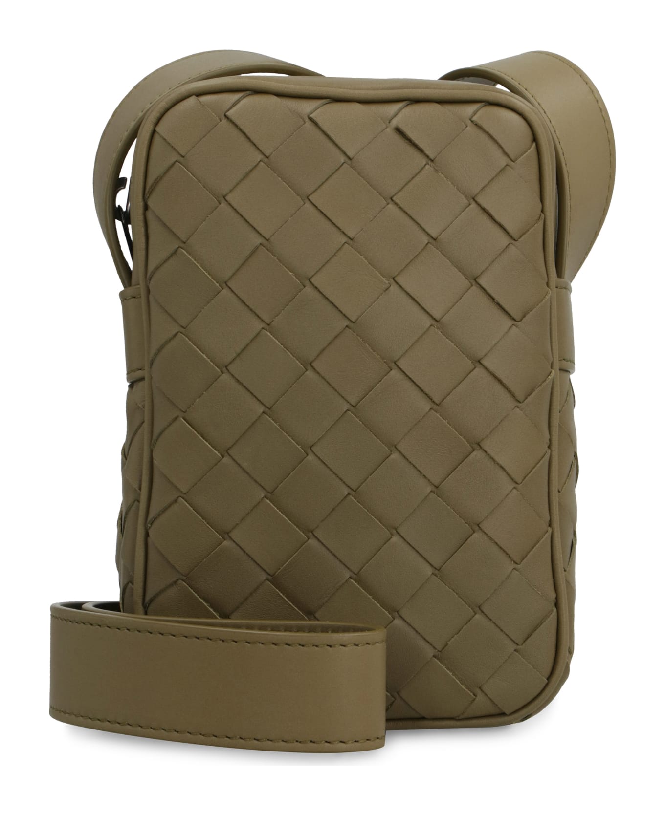 Bottega Veneta Leather Smartphone Case/shoulder Bad - khaki