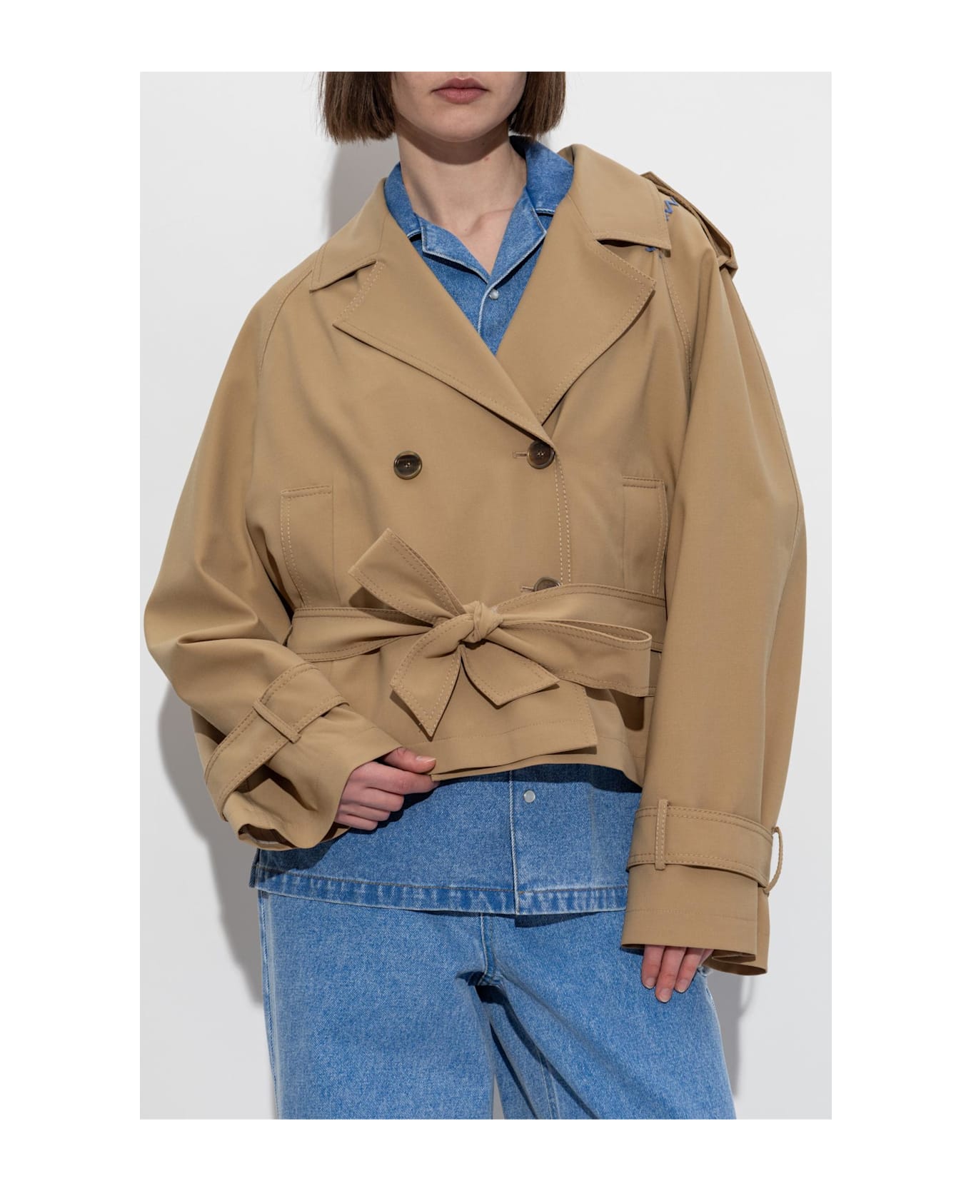 Marni Jacket With Belt - WINTER WHEAT