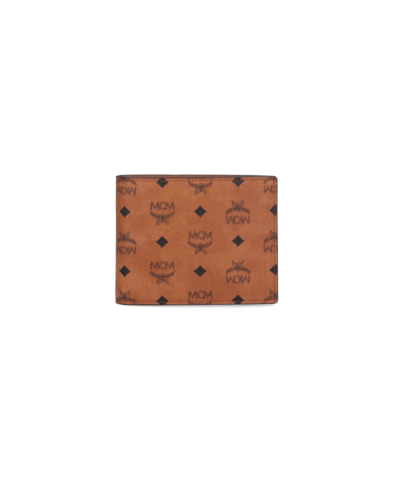 MCM Wallet With Removable Card Holder - Brown