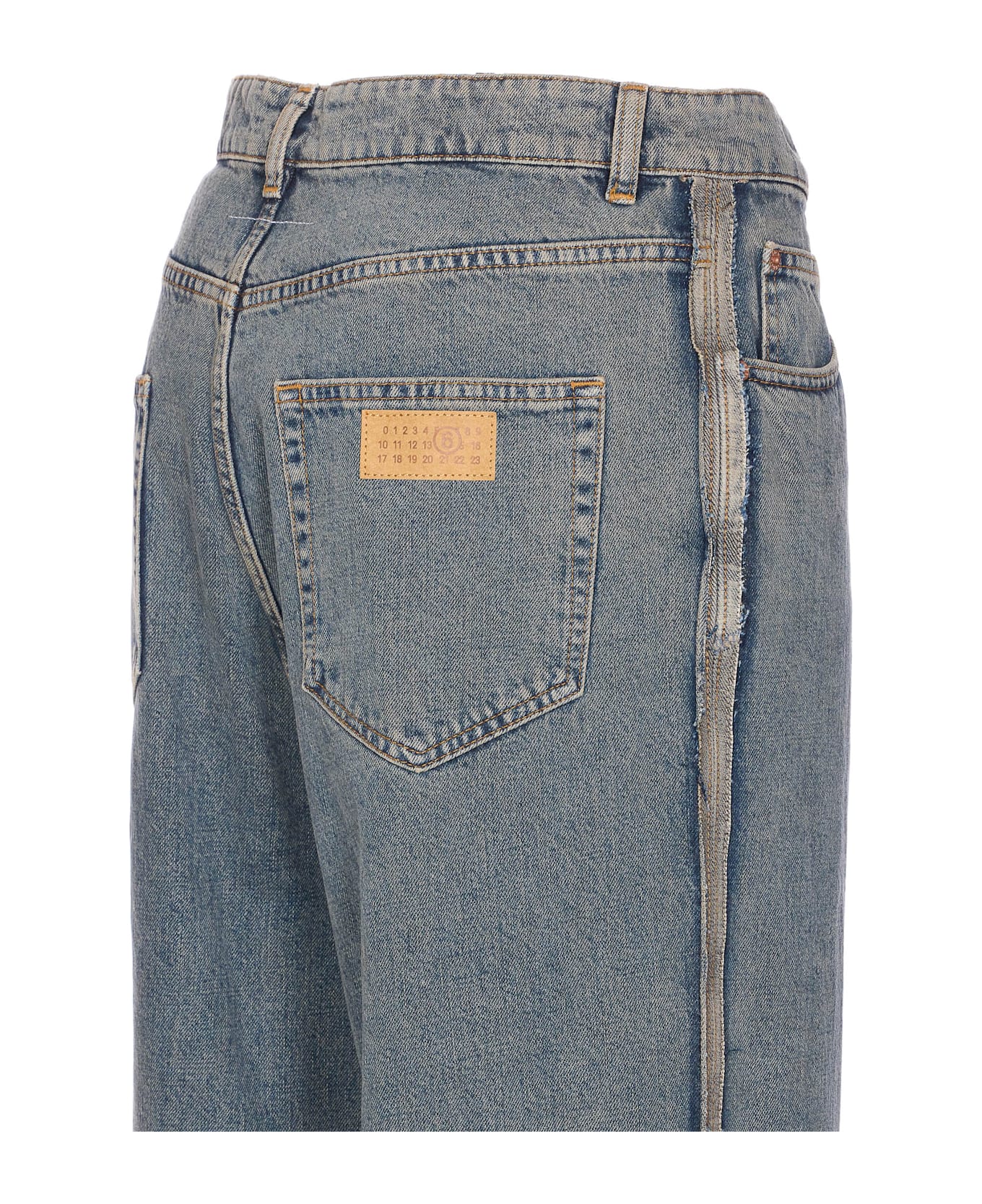 MM6 Maison Margiela Wide Leg Jeans - LIGHT GREY
