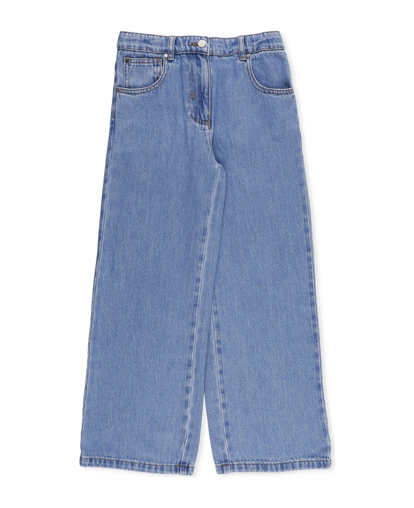 Stella McCartney Logo Patch Straight-leg Jeans - Clear Blue