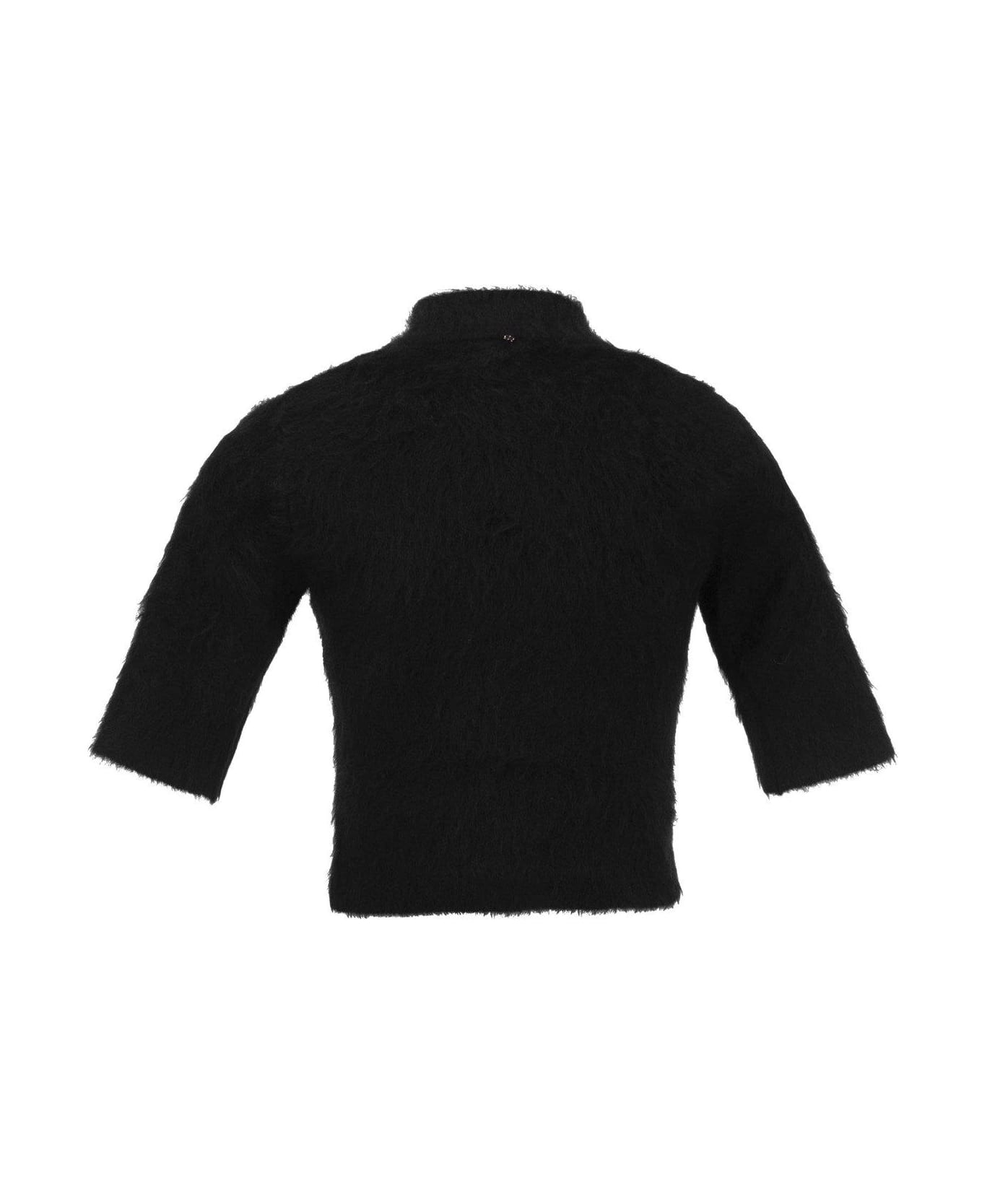 SportMax High-neck Cropped Sweater - Nero