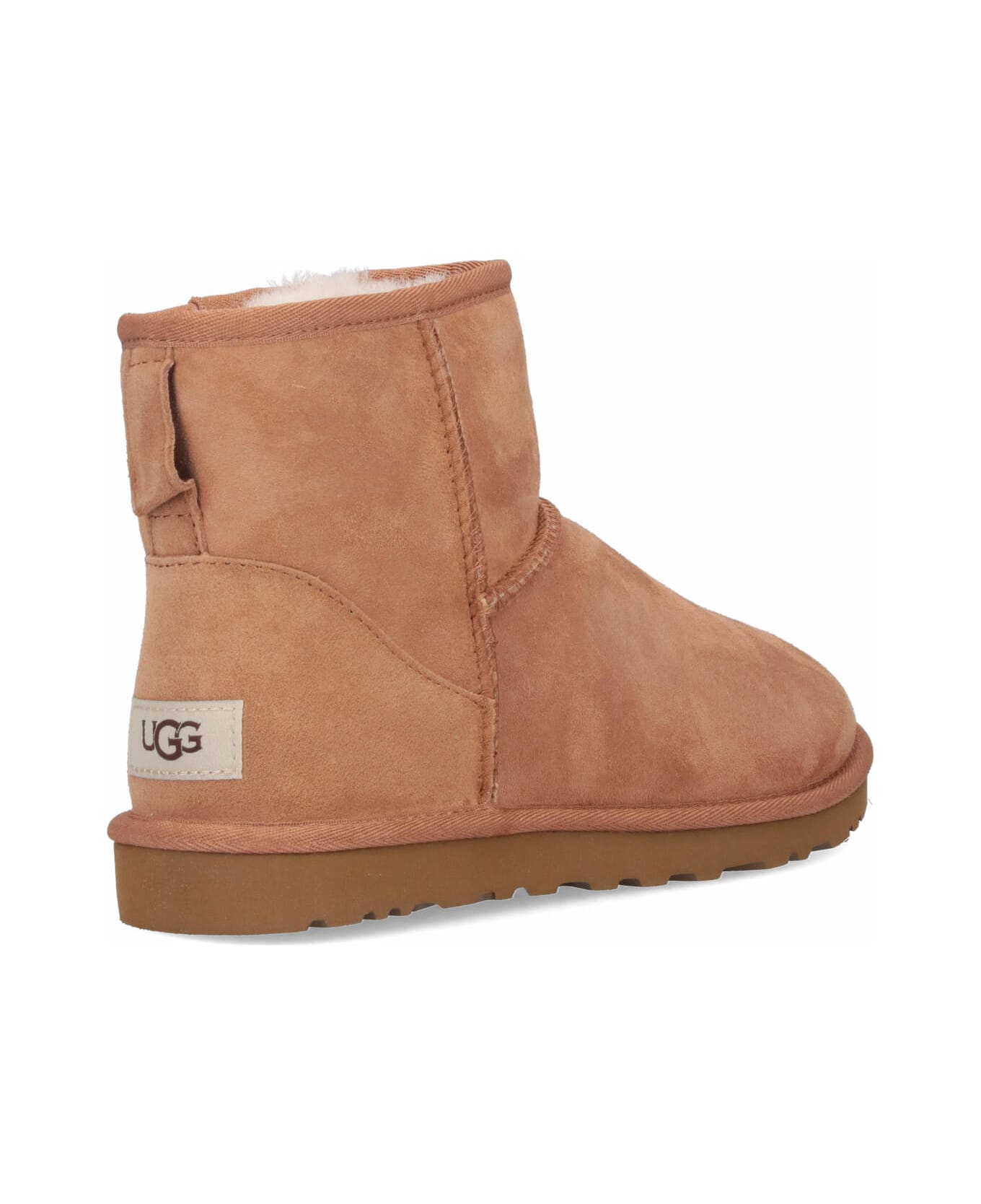 UGG 'classic Mini' Ankle Boots - Beige
