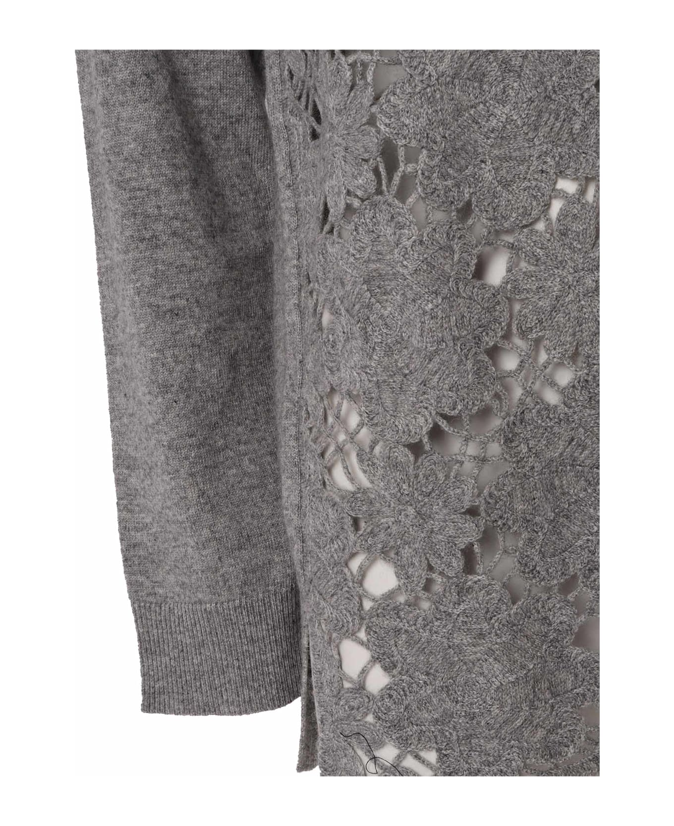 Kangra Cornely Cardigan With Side Vents - GREY