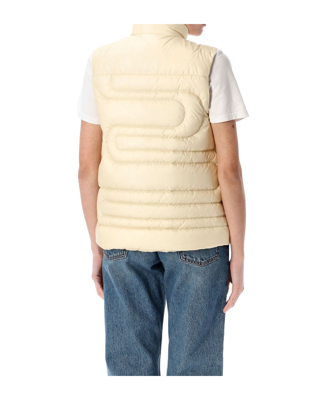 Moncler Xihu Snake-quilted Down Gilet - WHITE