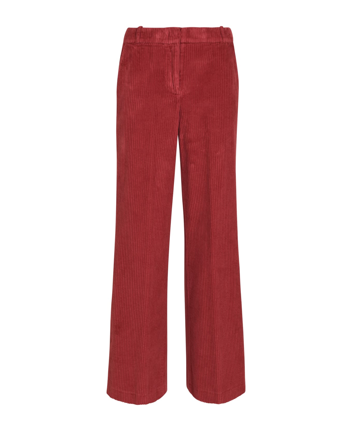 Kiltie Ribbed Trousers - Lampone