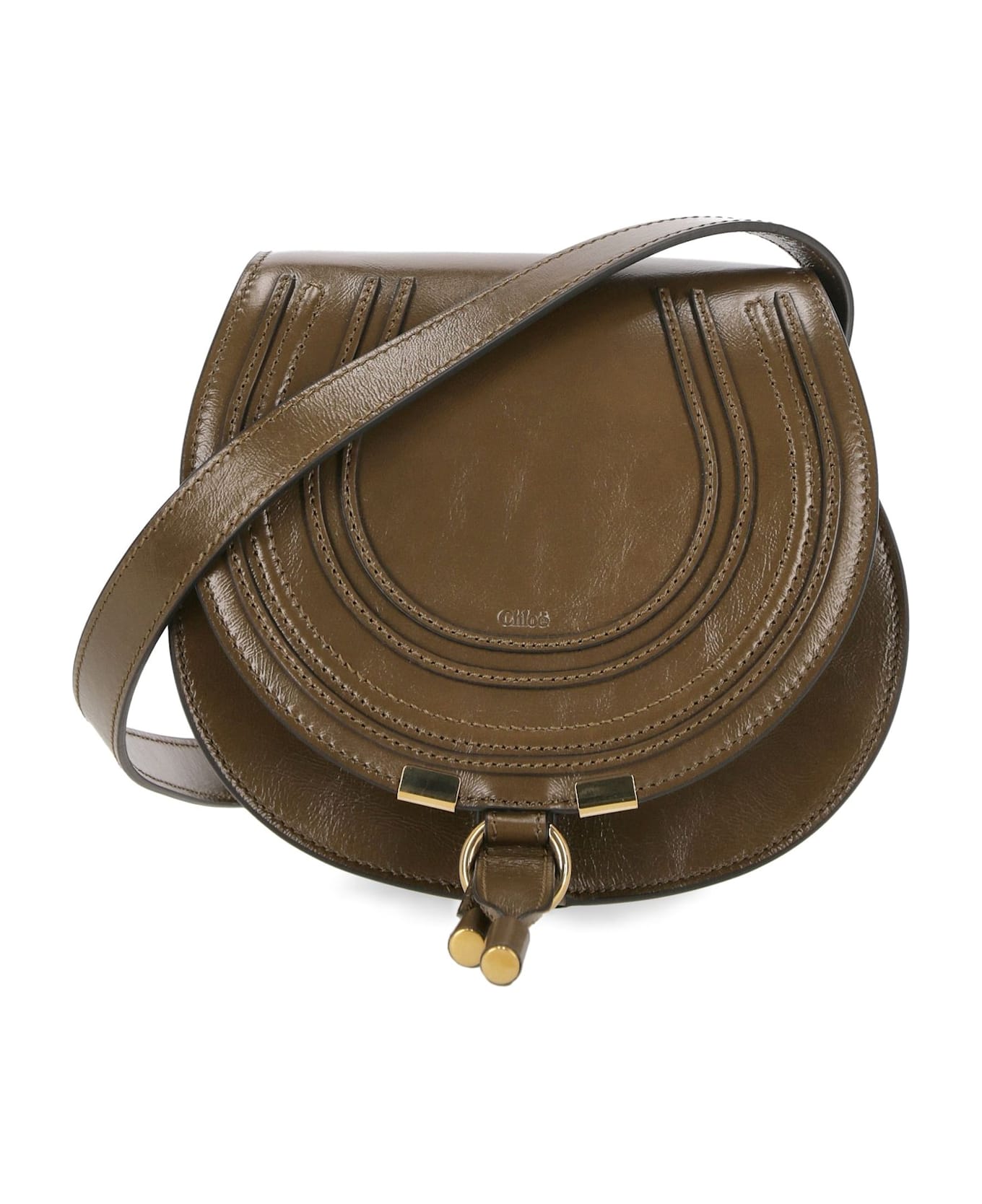 Chloé Small Marcie Saddle Bag - V Dark Khaki