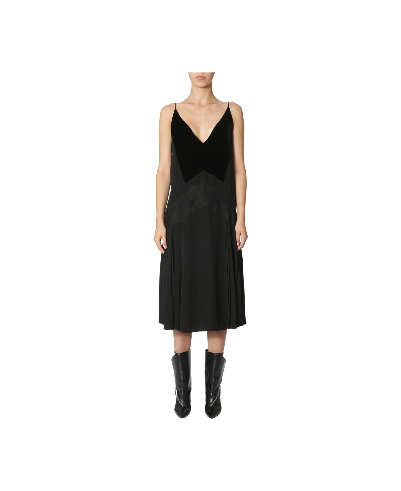 Givenchy Sleeveless Flared Dress - BLACK