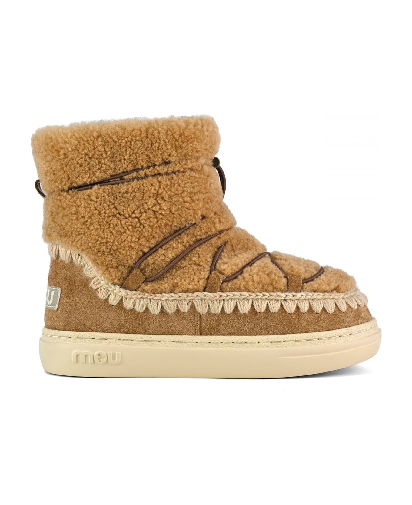 Mou Cognac Eskimo Sneaker Bold Scoubidoo Lace - Brown