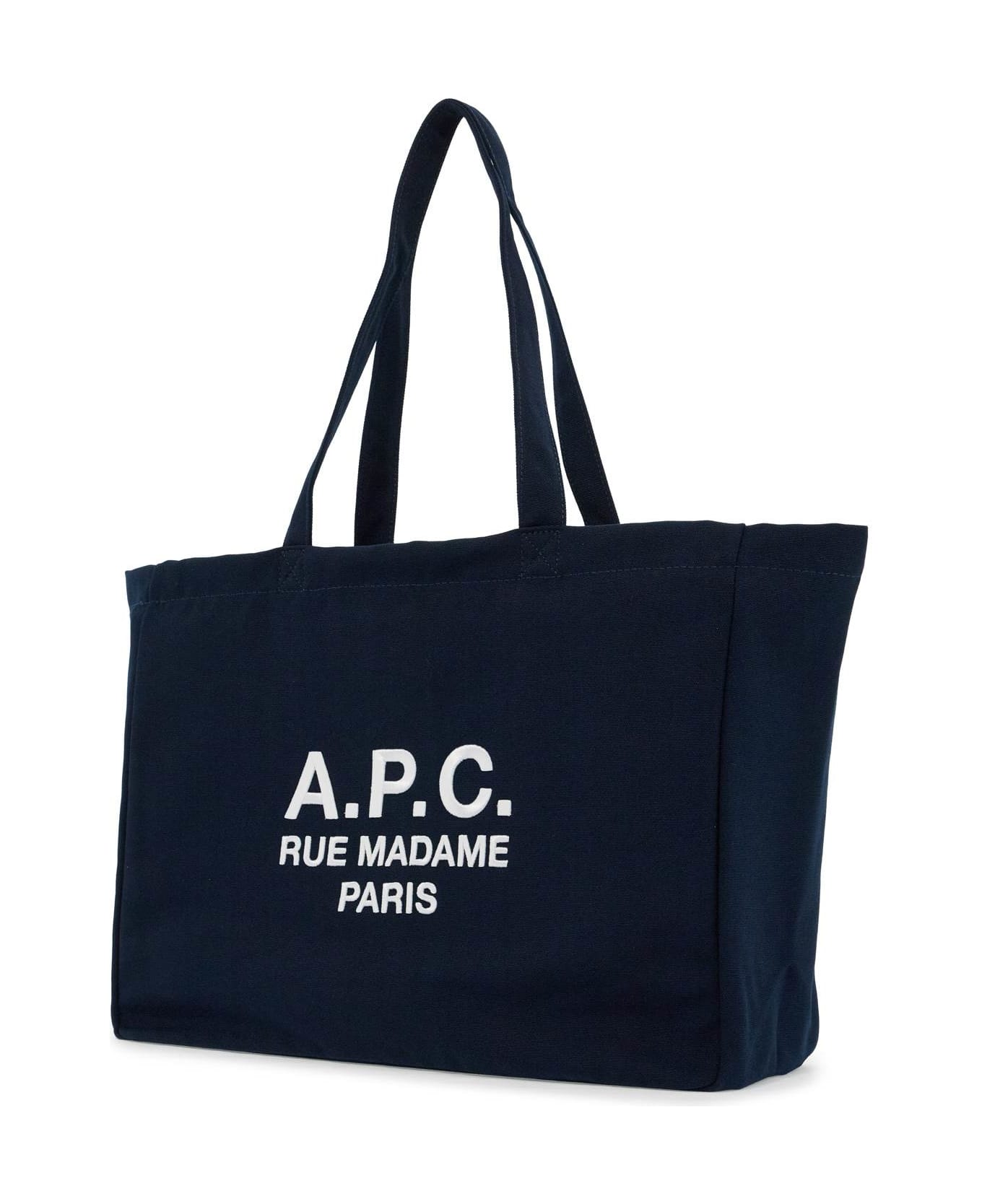 A.P.C. Diane Rue Madame Shopping Bag - DARKNAVY