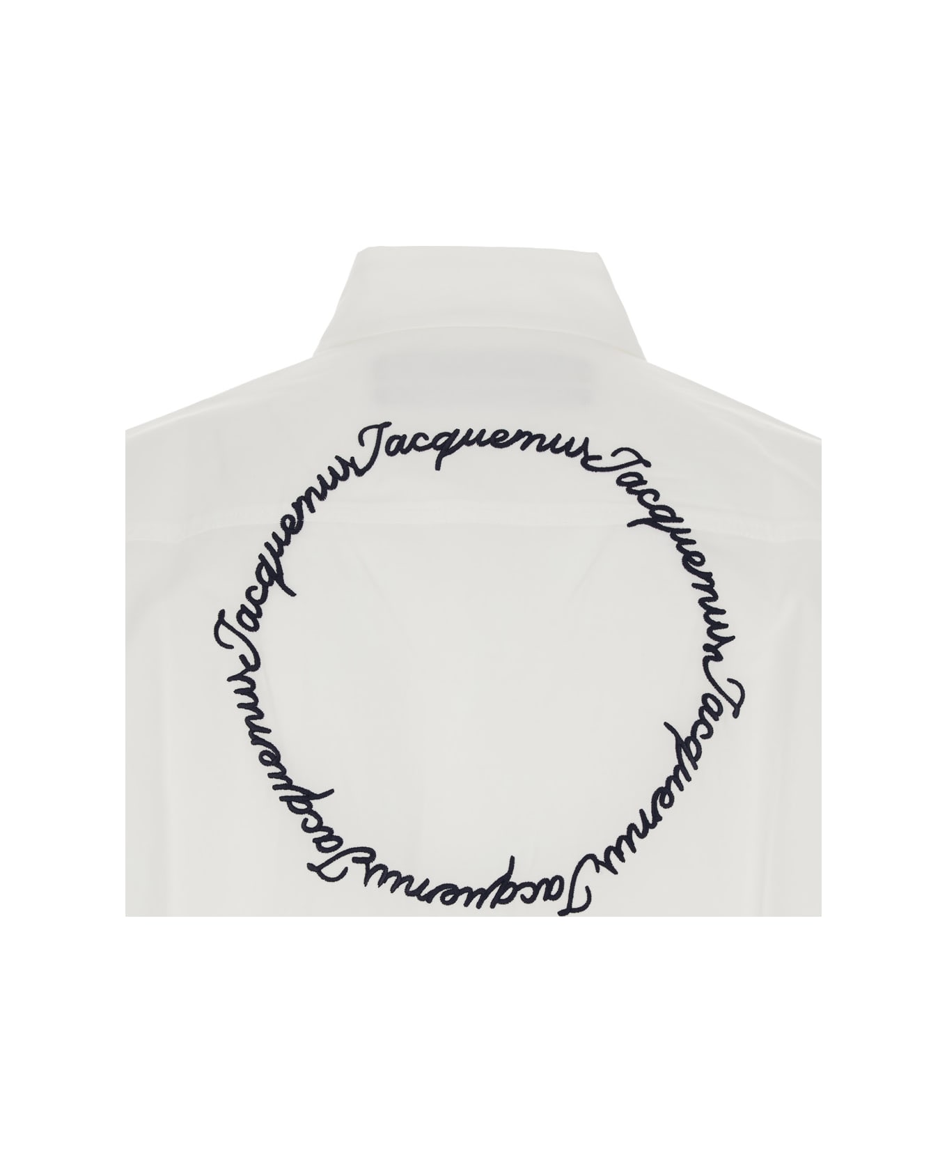 Jacquemus 
henri
 White Shirt With Lettering Logo On The Back In Cotton Man - White
