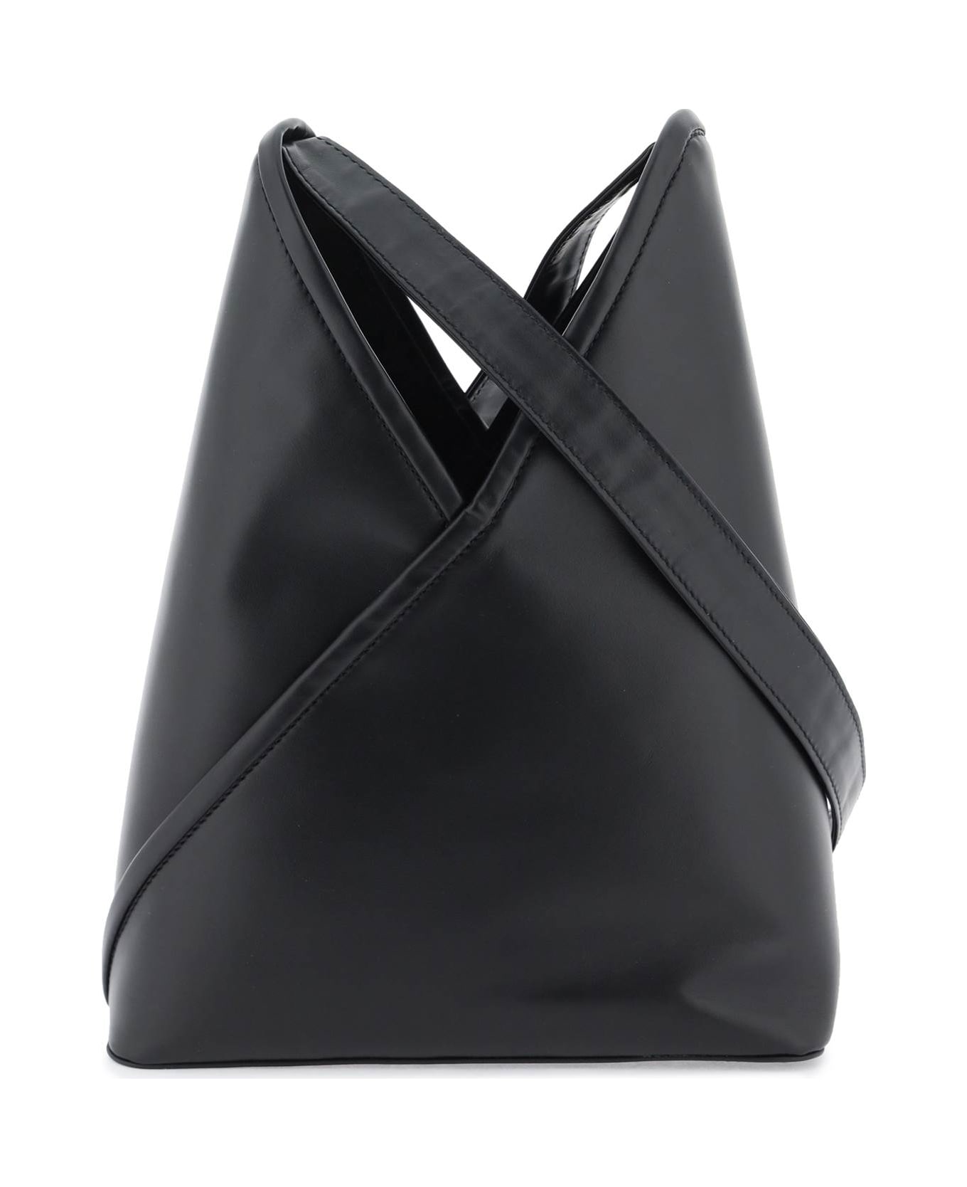 MM6 Maison Margiela Black Leather 'japanese Bag' - black バックパック