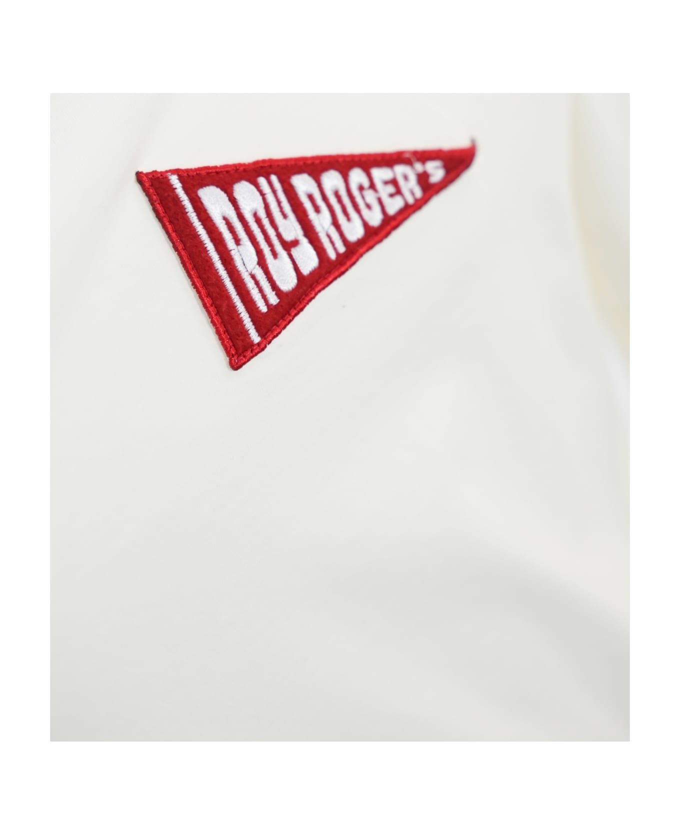 Roy Rogers Cotton T-shirt With Logo Patch - OFF WHITE