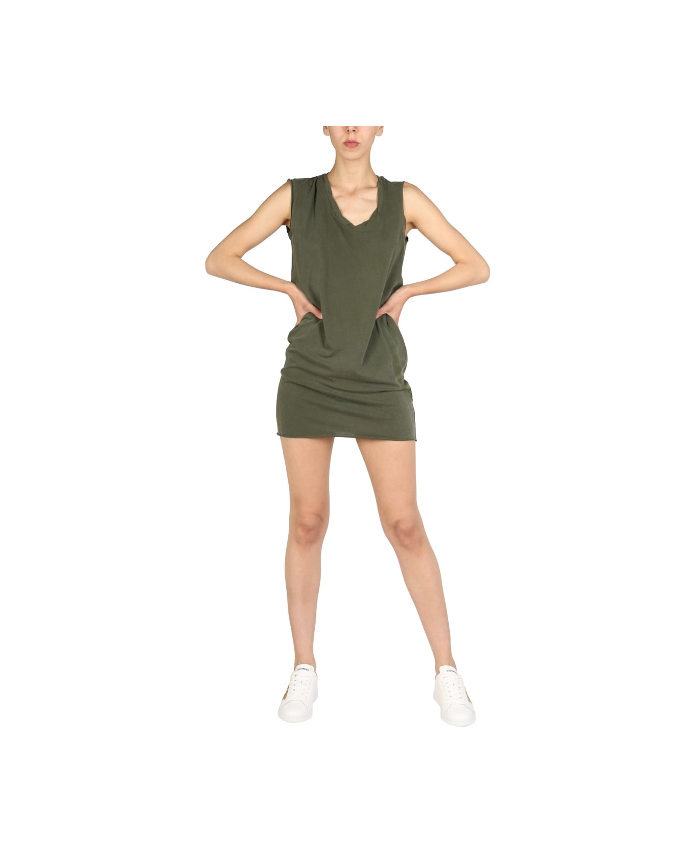 Dsquared2 Mini Round Neckline Dress - GREEN