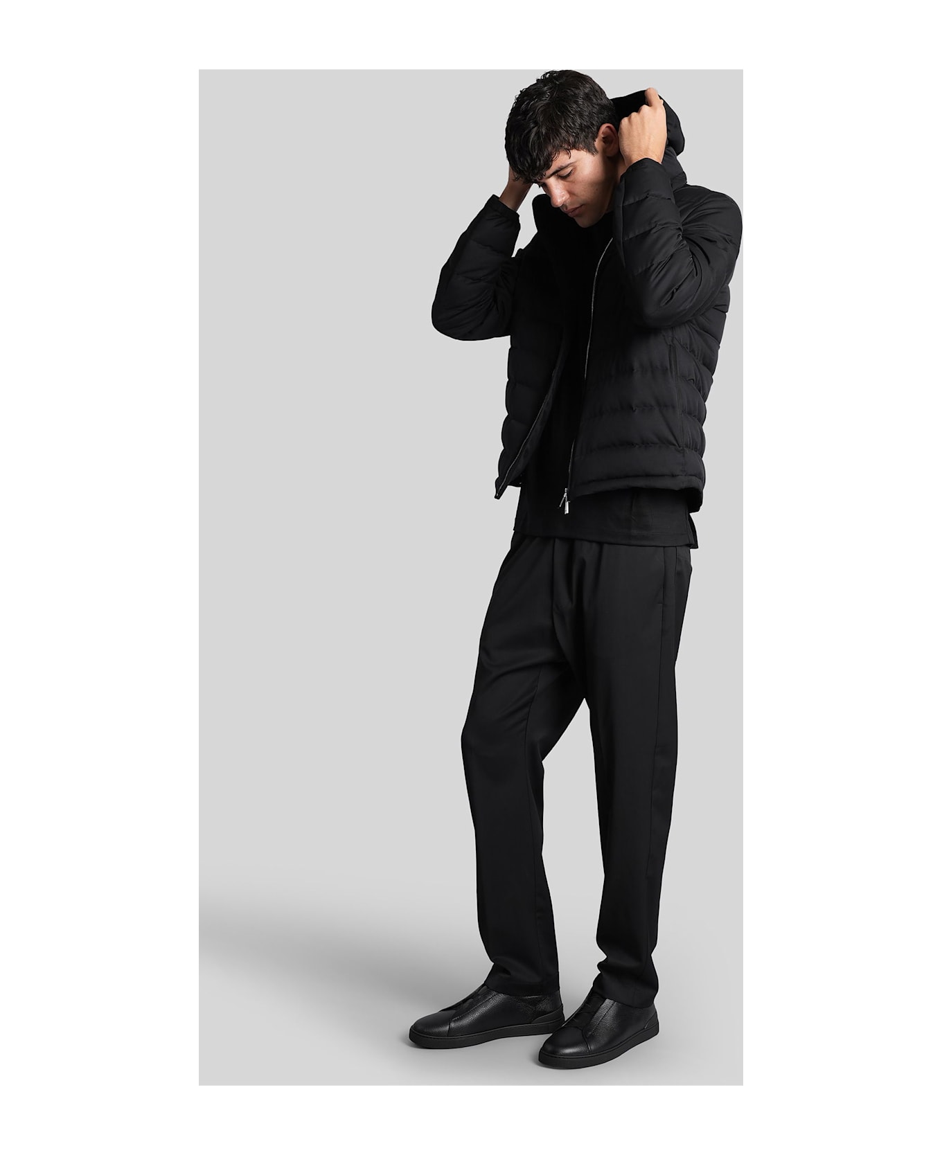 Zegna Puffer In Black Polyester - black