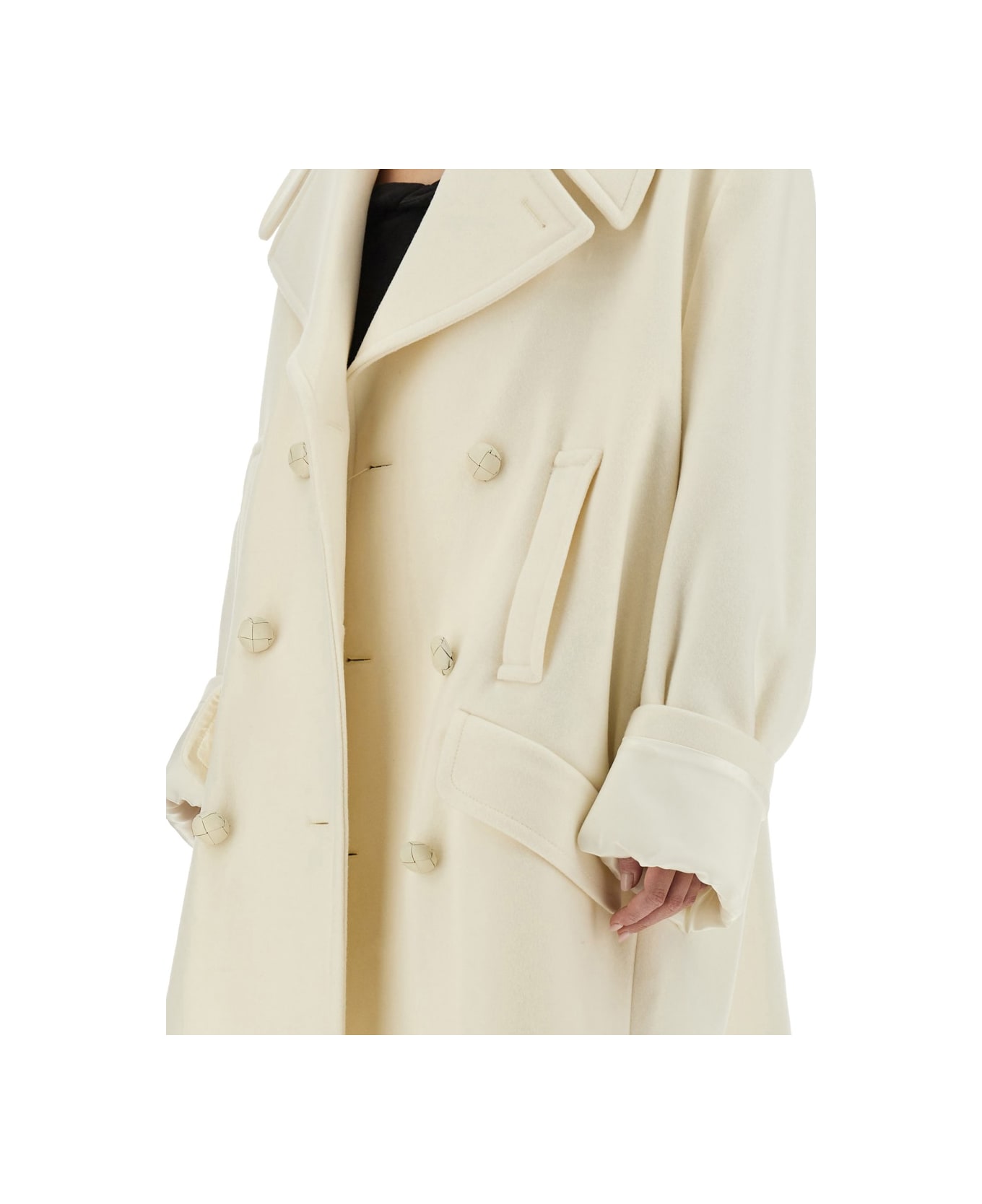 MM6 Maison Margiela Wool Coat - WHITE