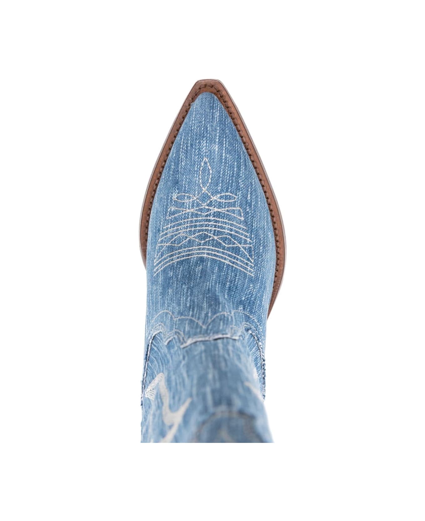 Sonora Denim Texan Boots - Clear Blue ブーツ