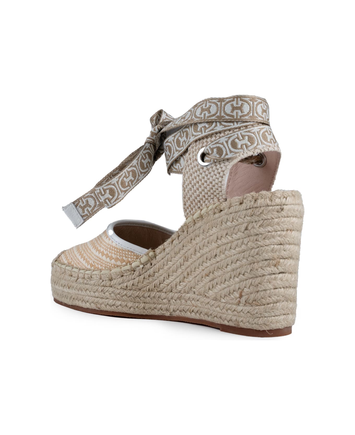 Coccinelle Praia Bicolor Straw Espadrille Wedges - Mul.bla/bl/sa-e