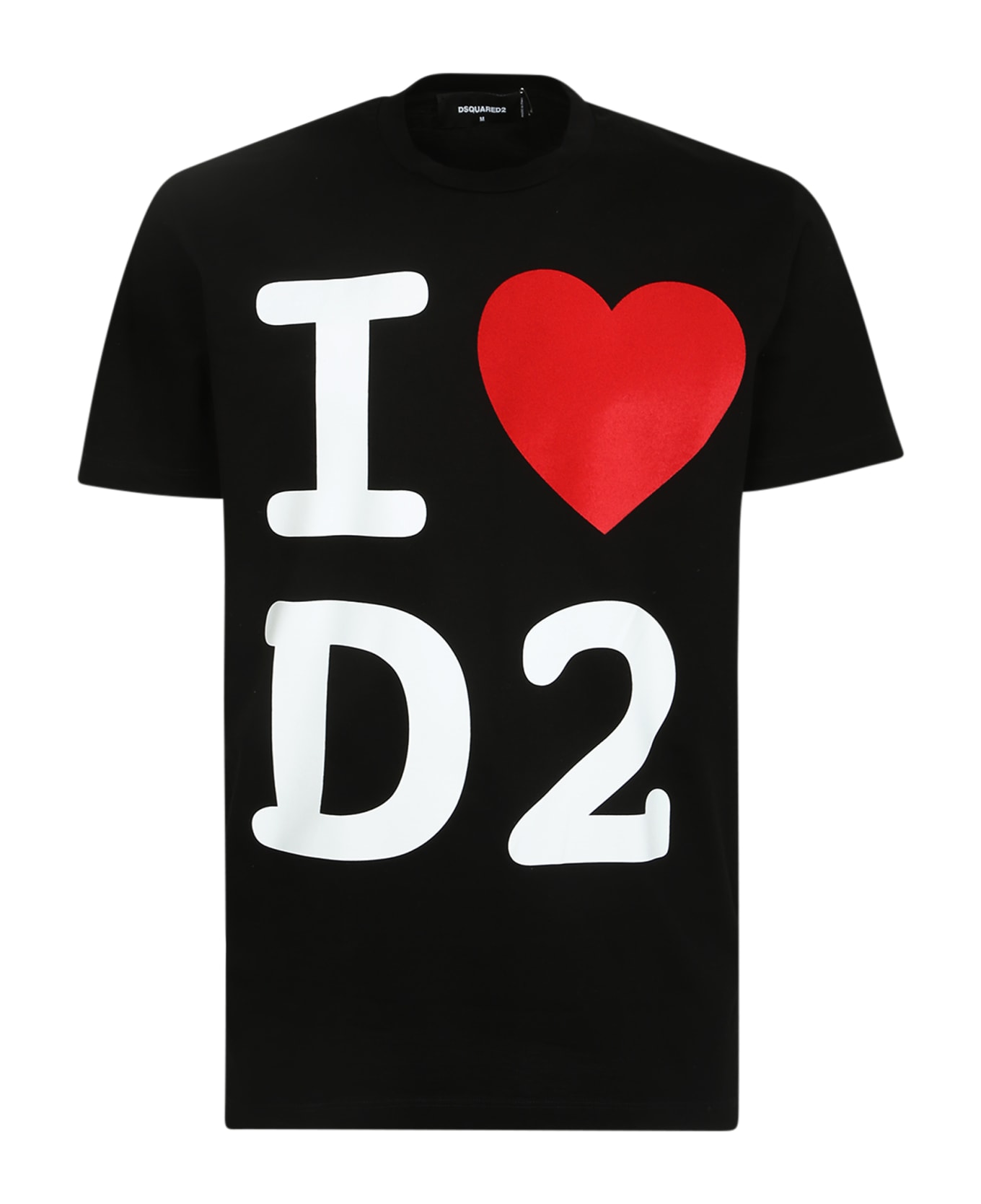 Dsquared2 Print Cotton T-shirt - Black シャツ