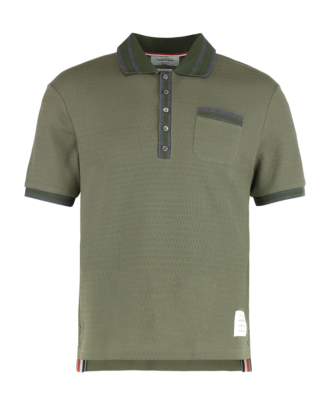 Thom Browne Cotton Knit Polo - green