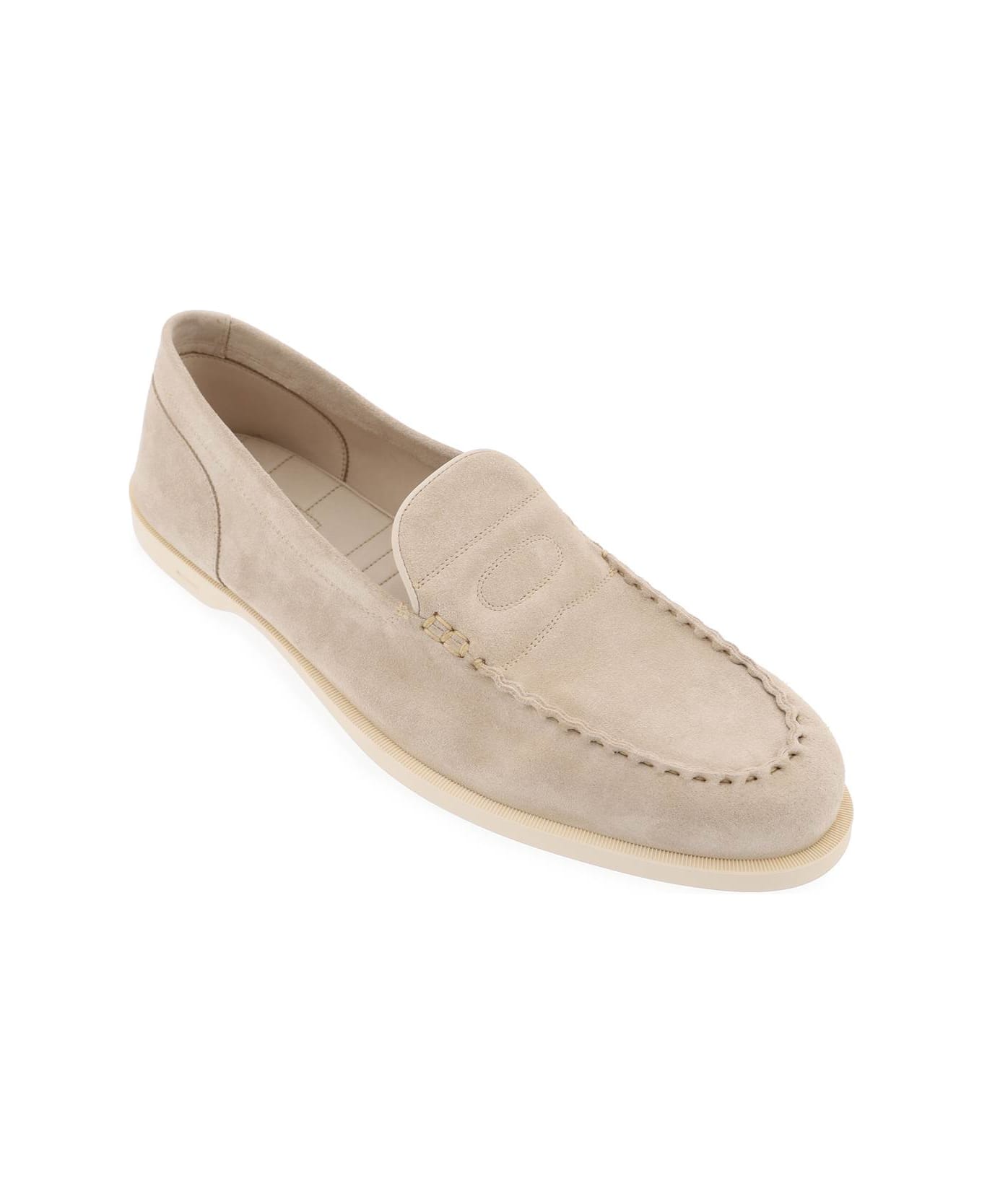 John Lobb Suede Leather Pace Loafers For - J Sand