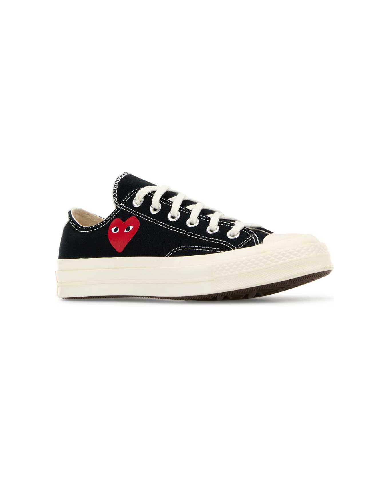 Comme des Garçons Play Black Canvas Comme Des Garã§ons X Converse Sneakers - BLACK