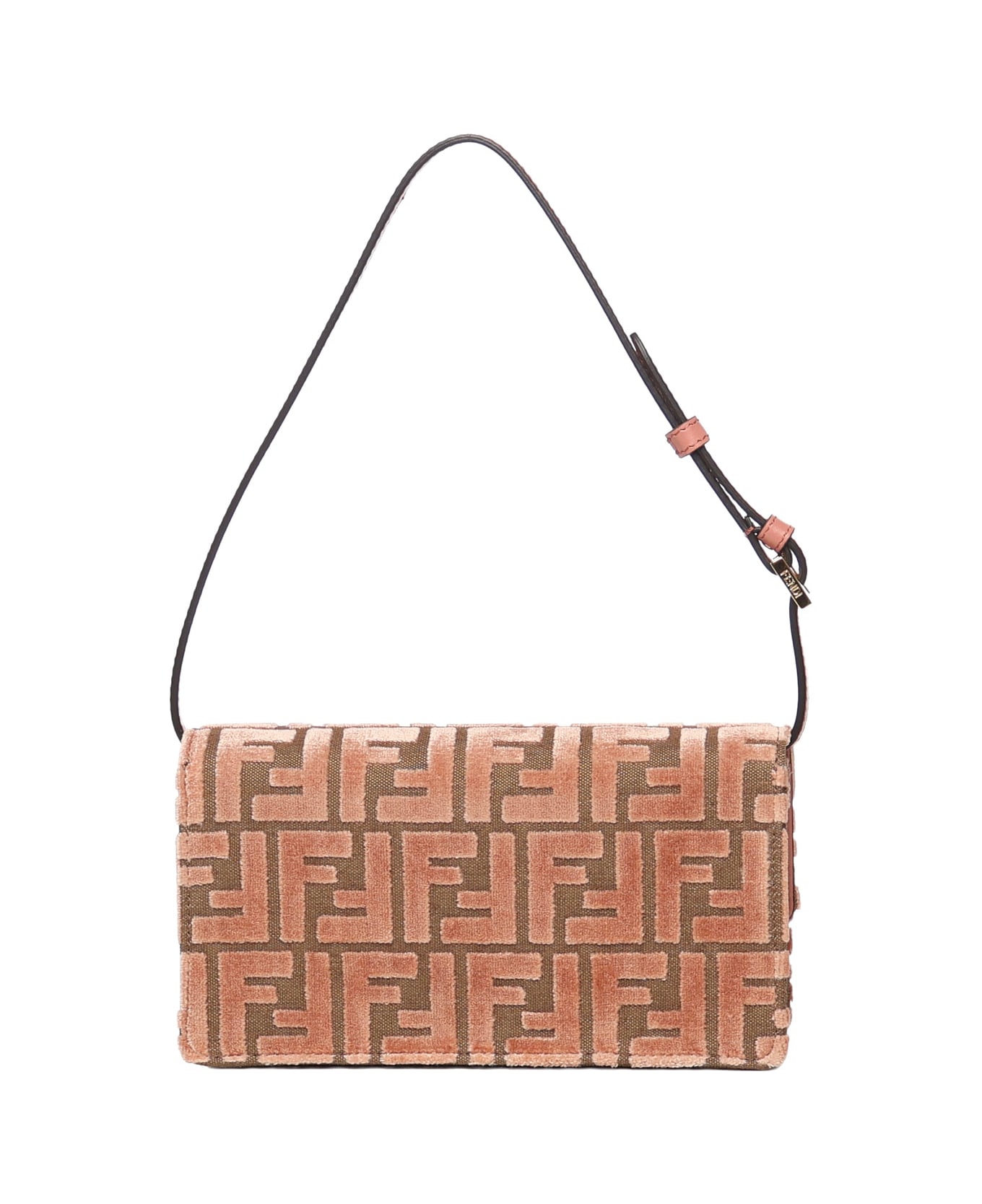 Fendi Ff Jacquard Baguette Wallet - PINK