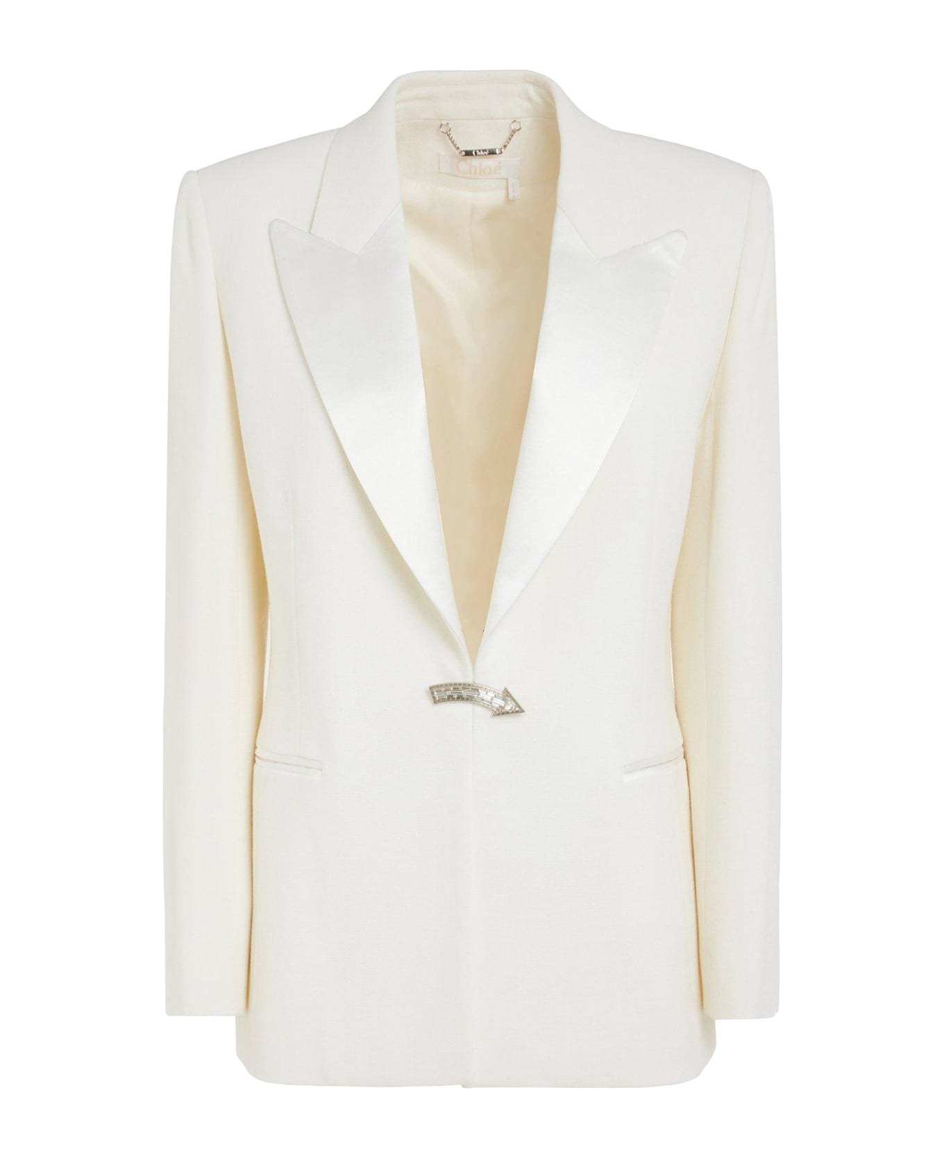 Chloé Embellished Tuxedo Jacket - NEUTRALS