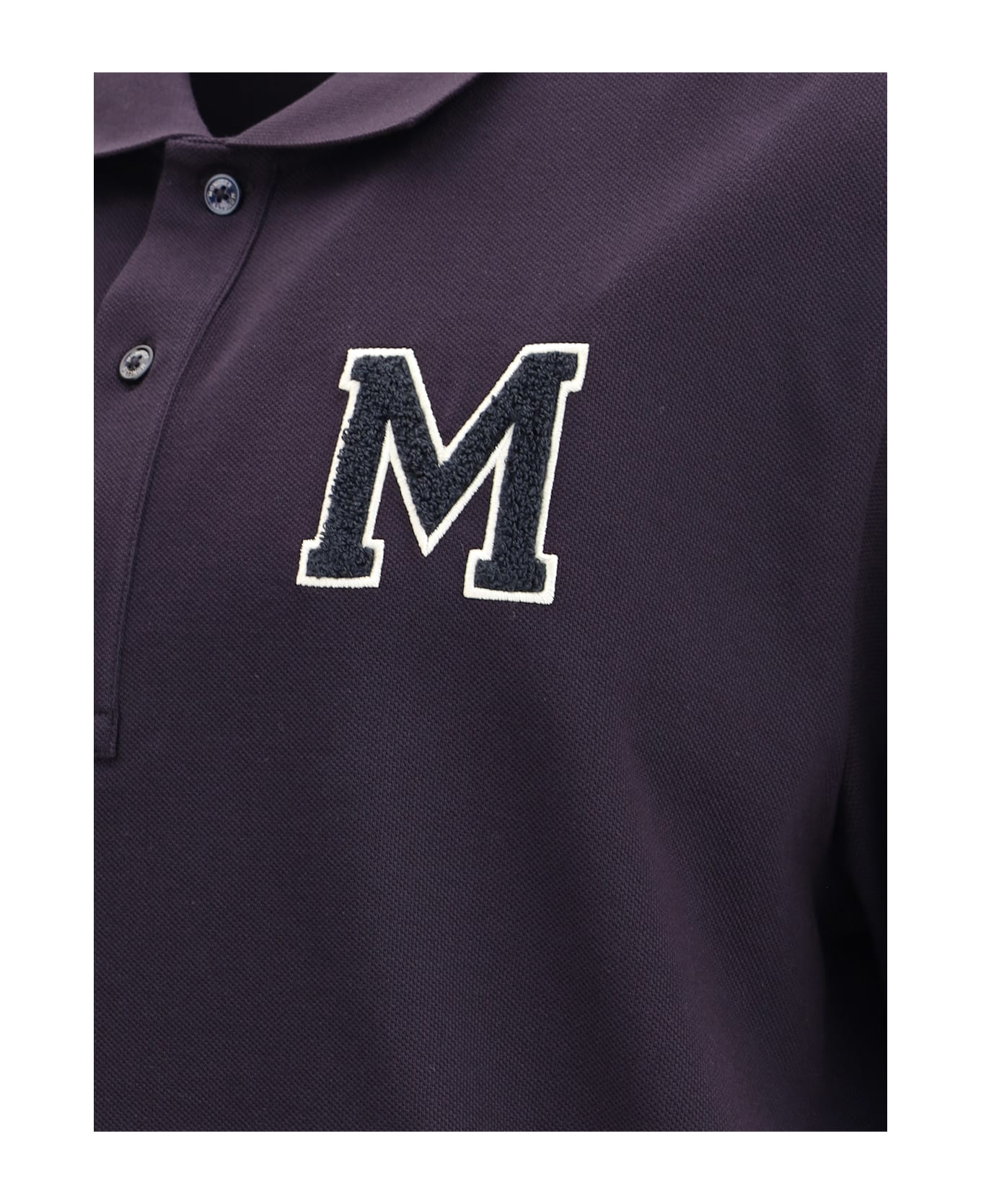 Moncler Polo Shirt With Logo Patch