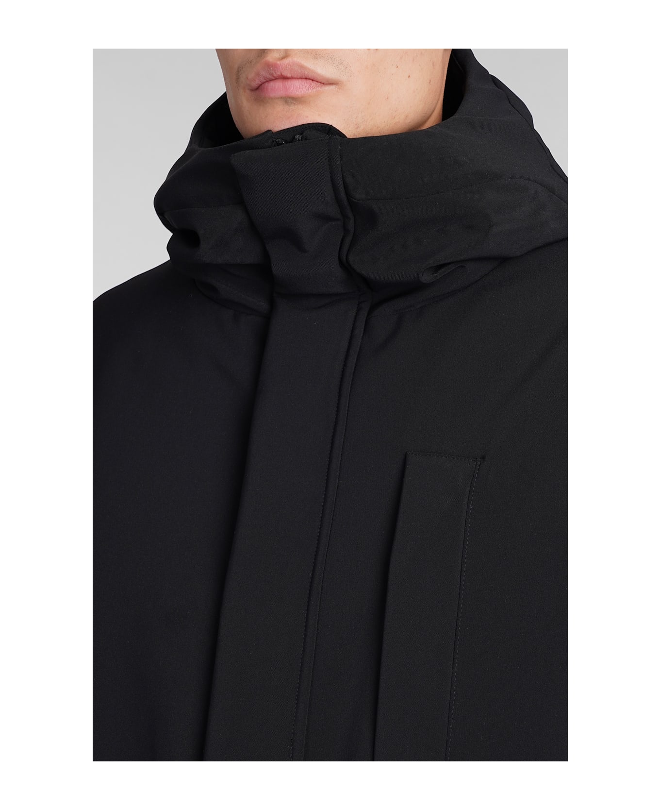 Aspesi Parka Liam Coat In Black Polyester - black