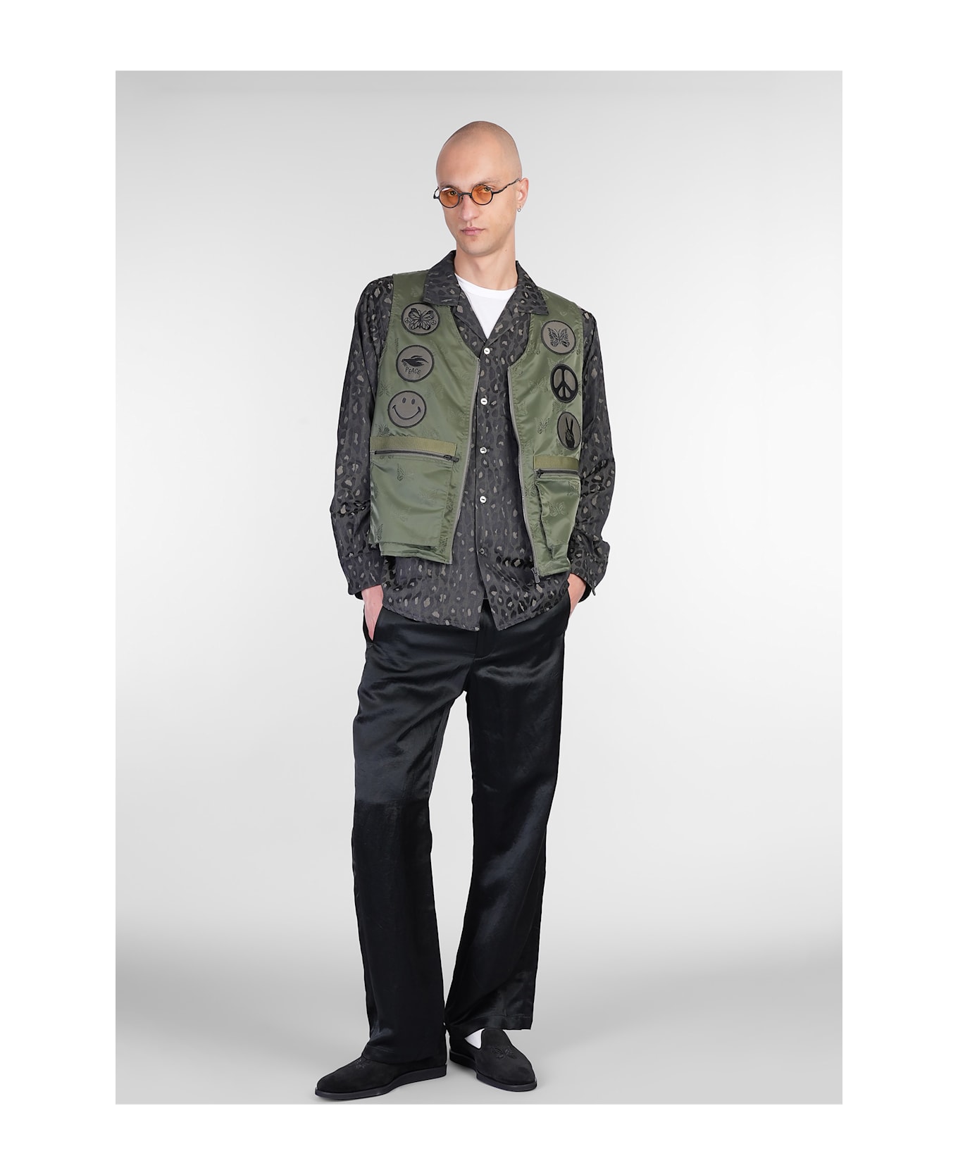 Needles Vest In Green Nylon - green