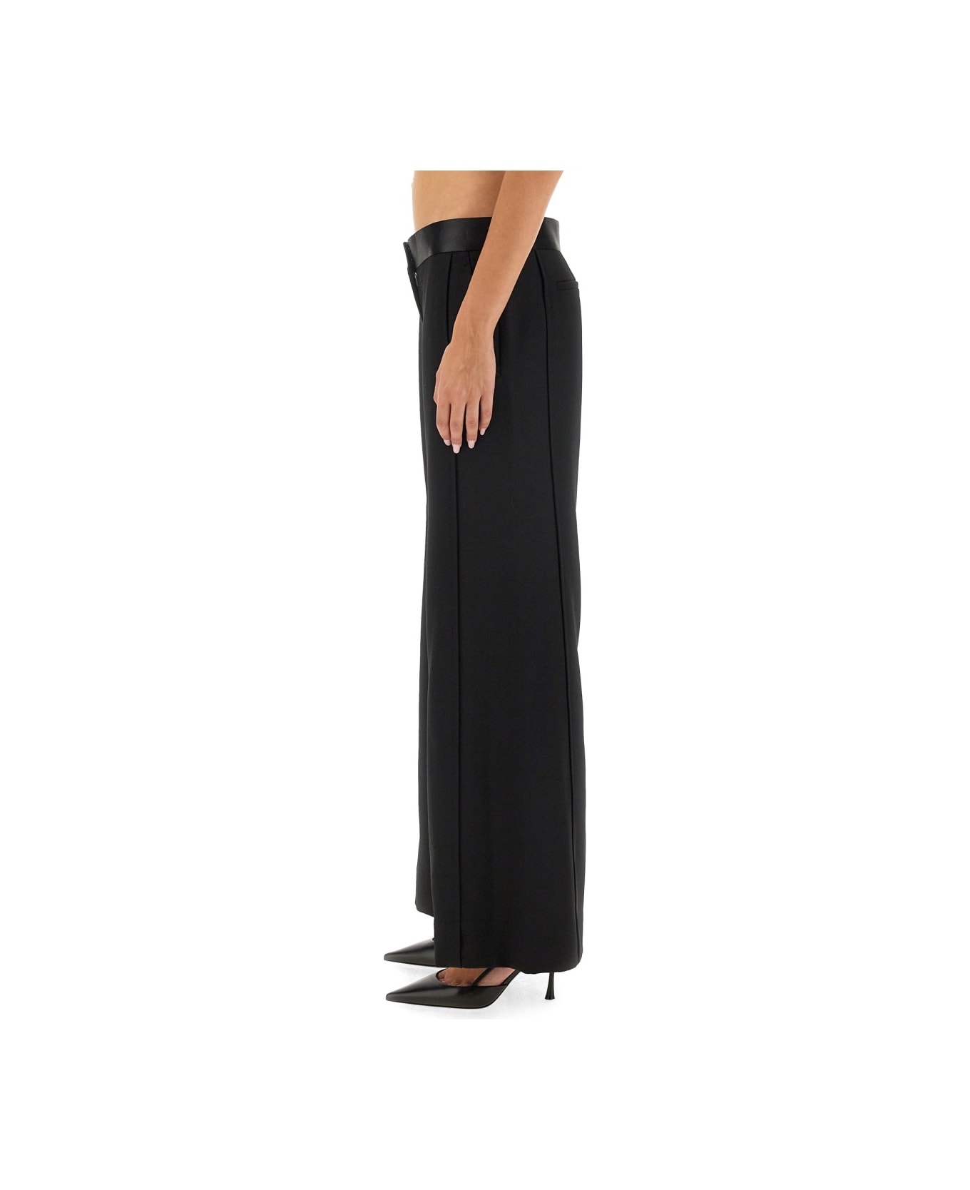 Victoria Beckham Wool Pants - BLACK