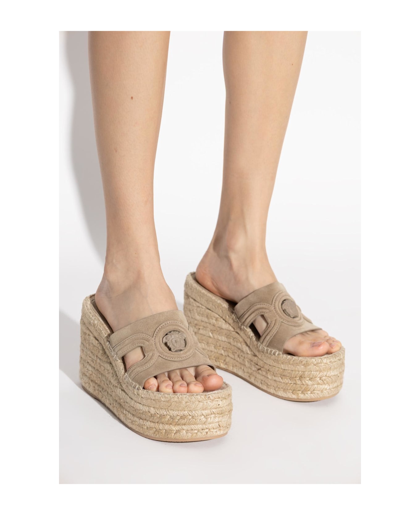 Versace Wedge Shoes - Beige