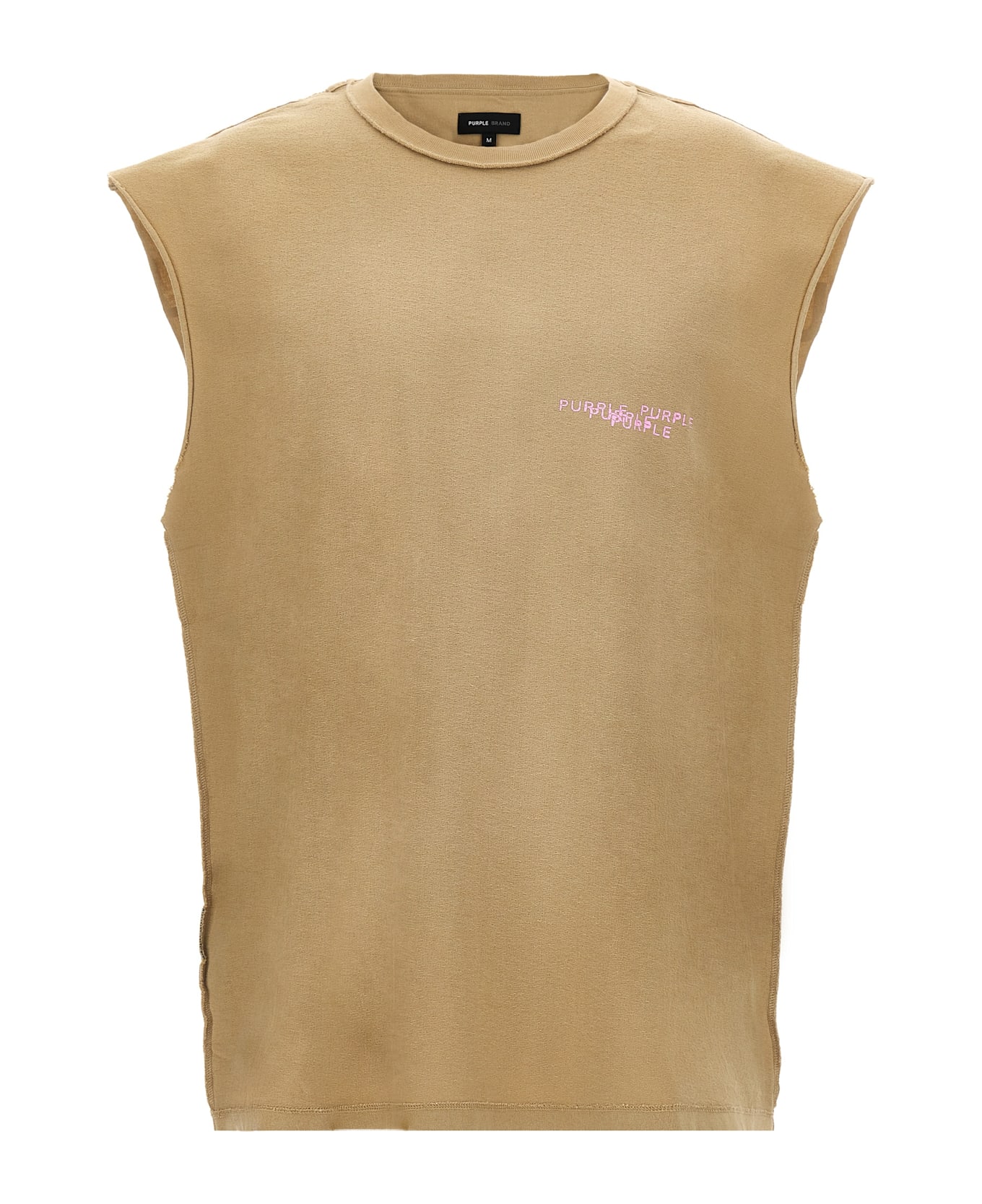 Purple Brand 'textured' T-shirt - Beige