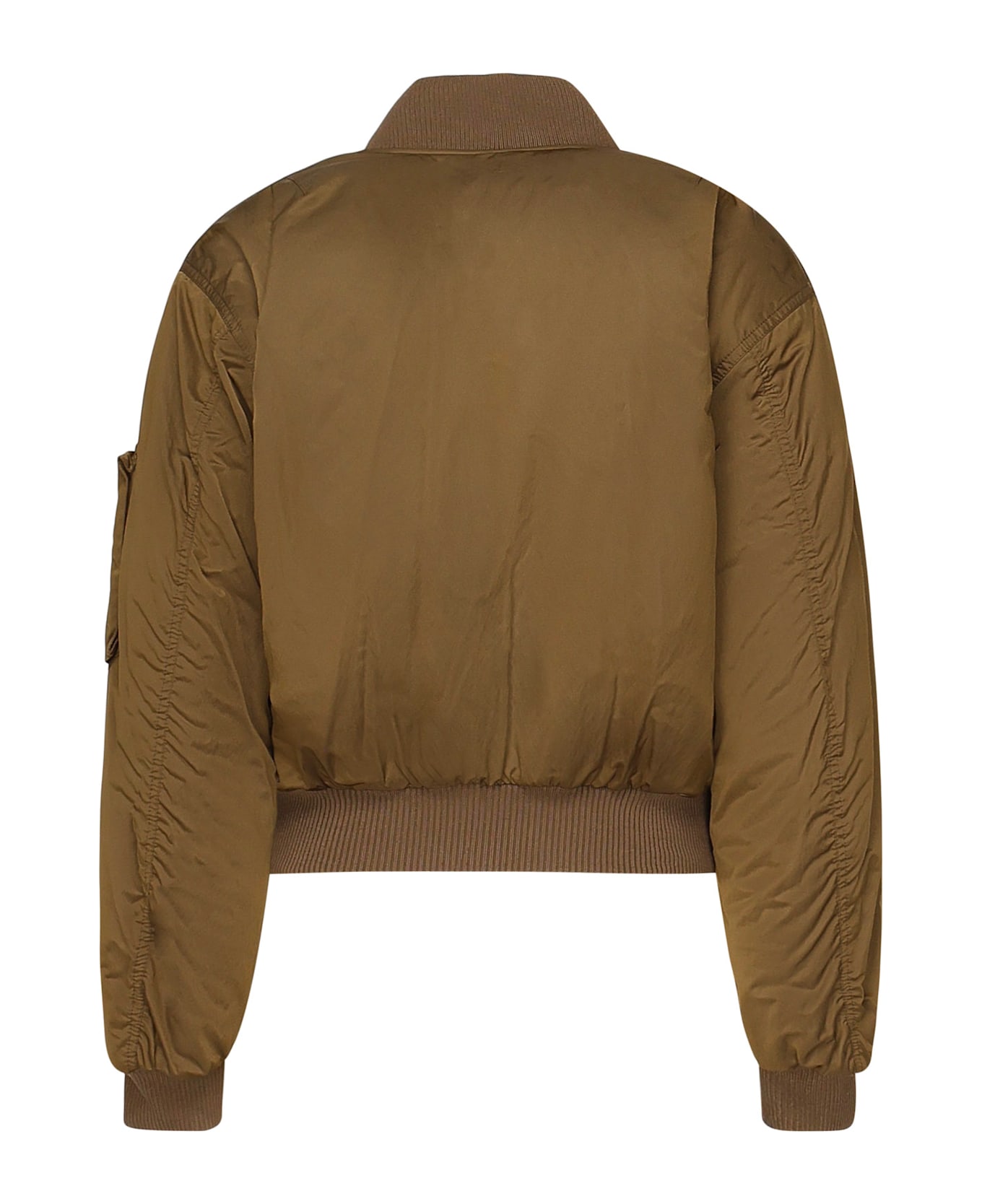 Chloé Nylon Bomber Jacket - Brown