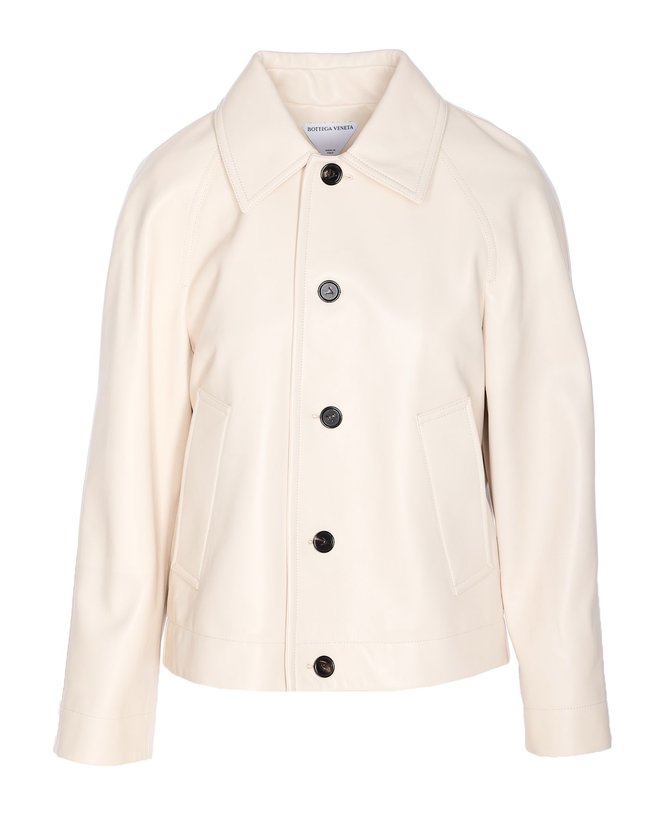 Bottega Veneta Leather Jacket - White