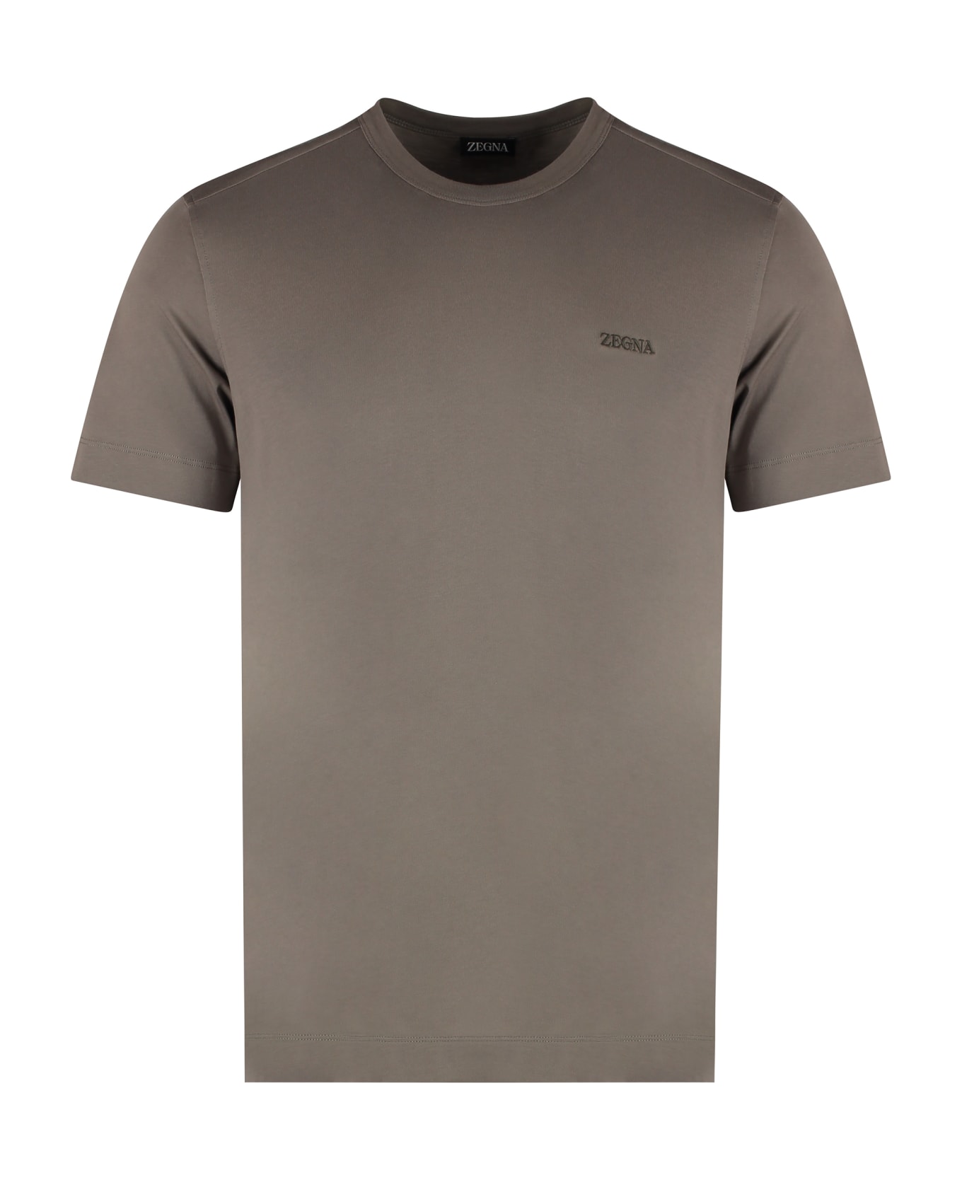 Zegna Cotton Crew-neck T-shirt - turtledove