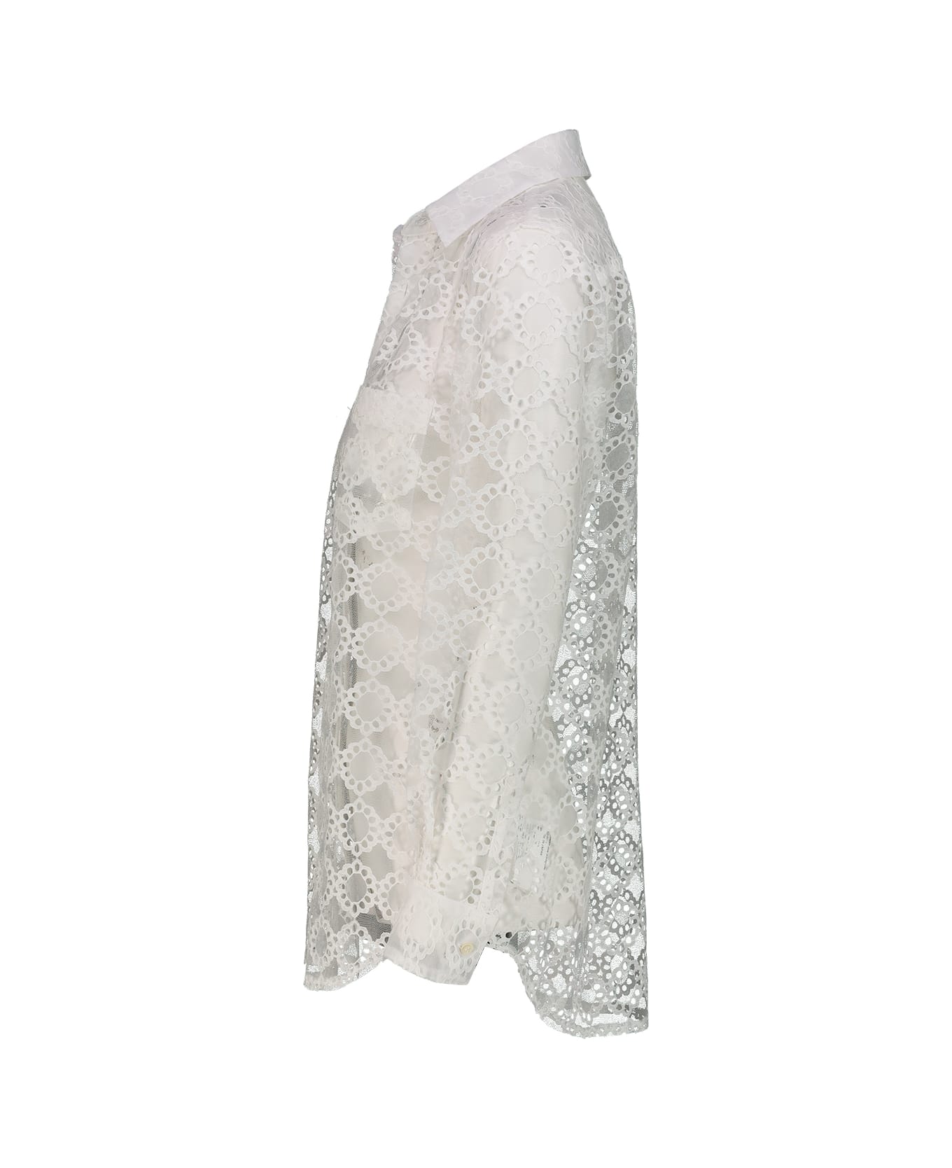 Comme des Garçons White Lace Shirt - White