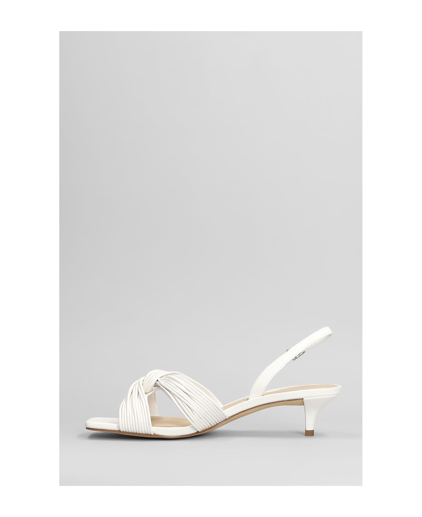 Michael Kors Alessia Sandals In White Leather - white