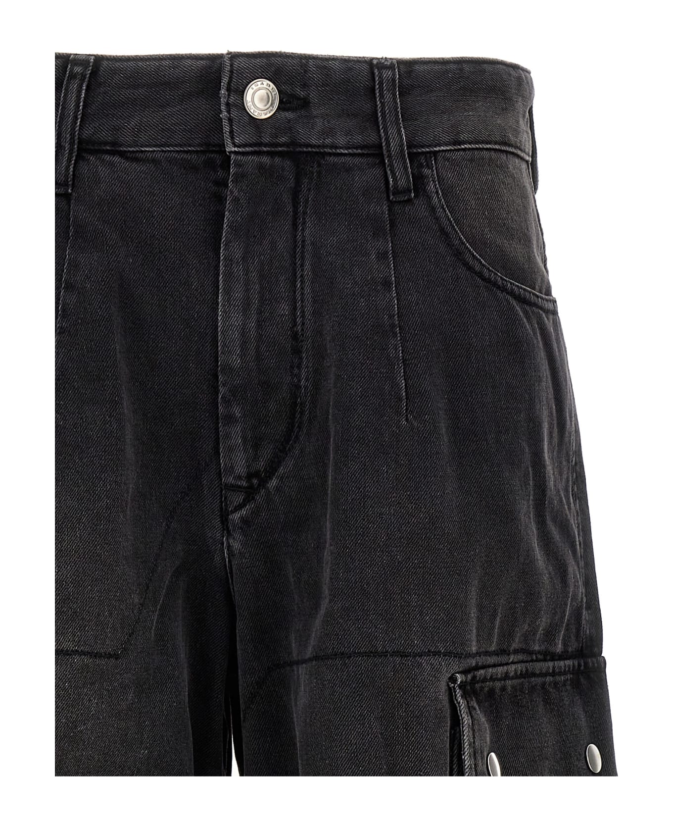 Isabel Marant Elore Cargo Jeans - FADED BLACK