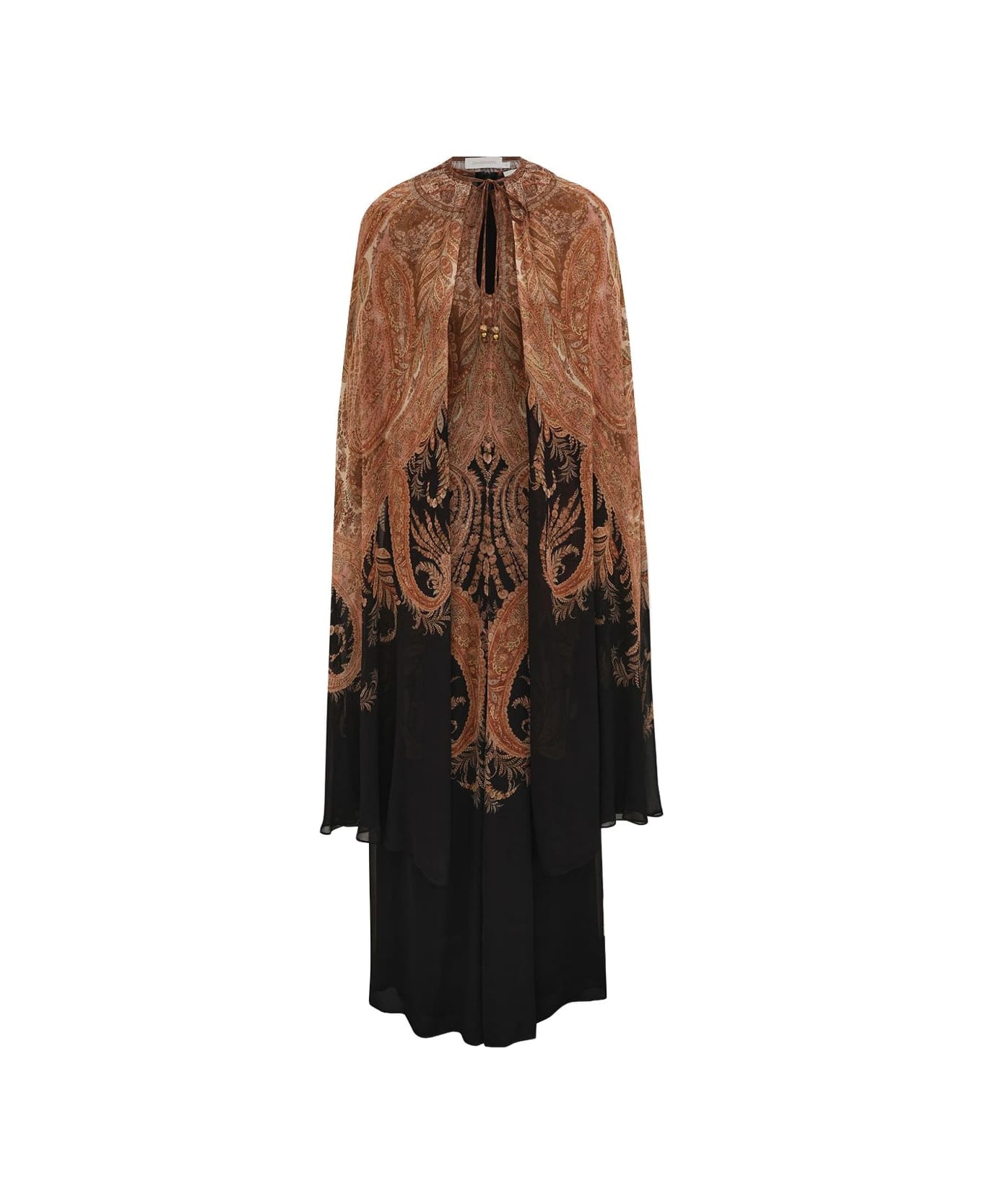Zimmermann Printed Long Dress - BLACK PAISLEY