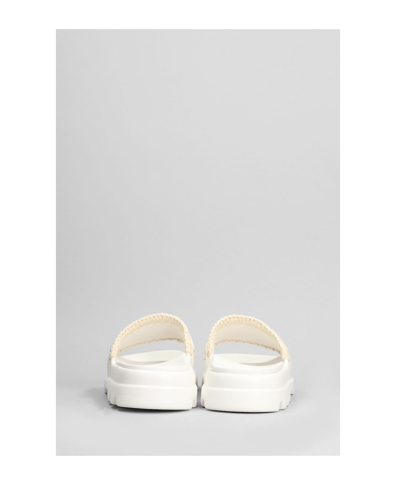 Mou Eva Onepiece Flats In White Rubber/plasic - white