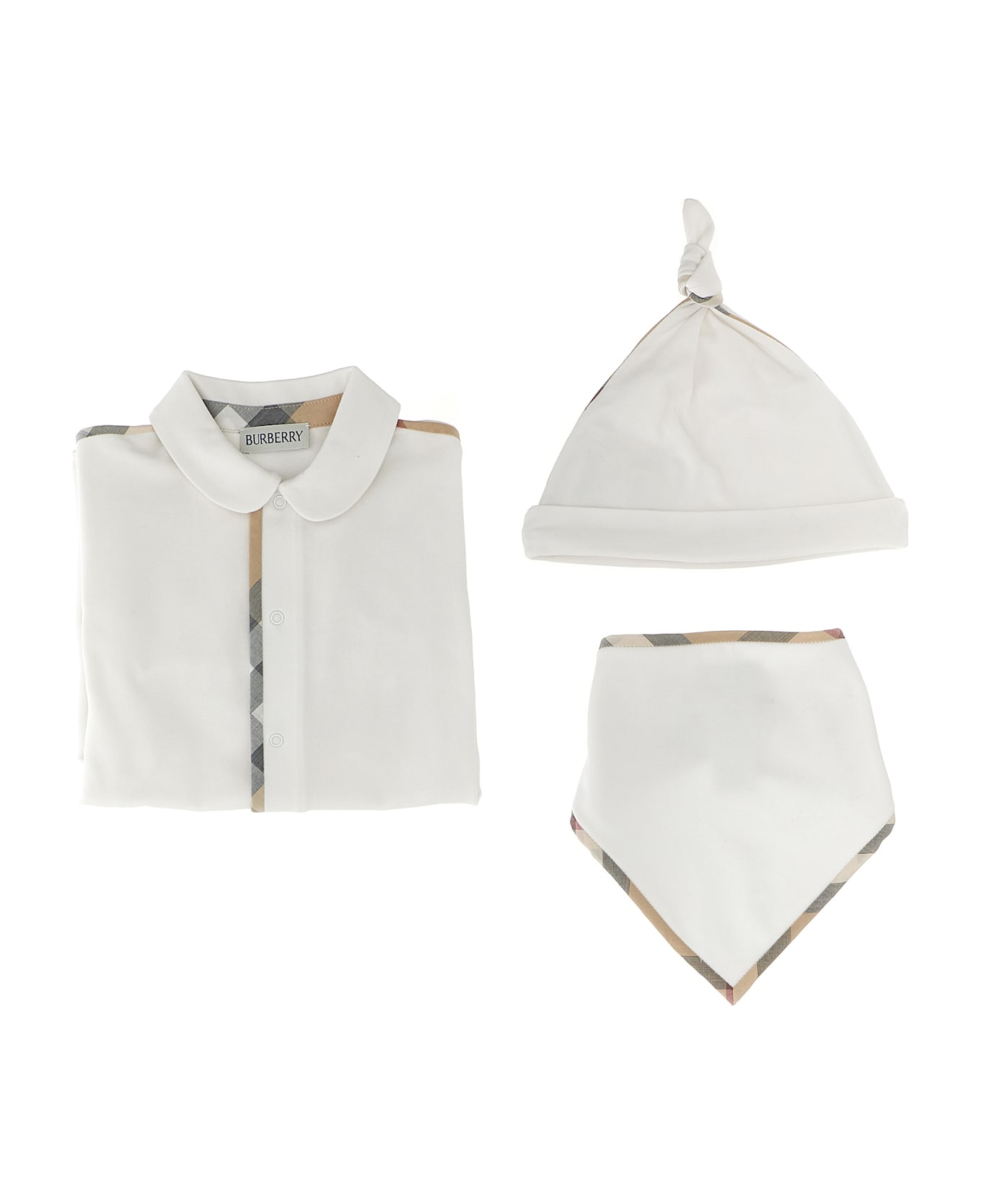 Burberry 
hamilton
 Baby Set - White