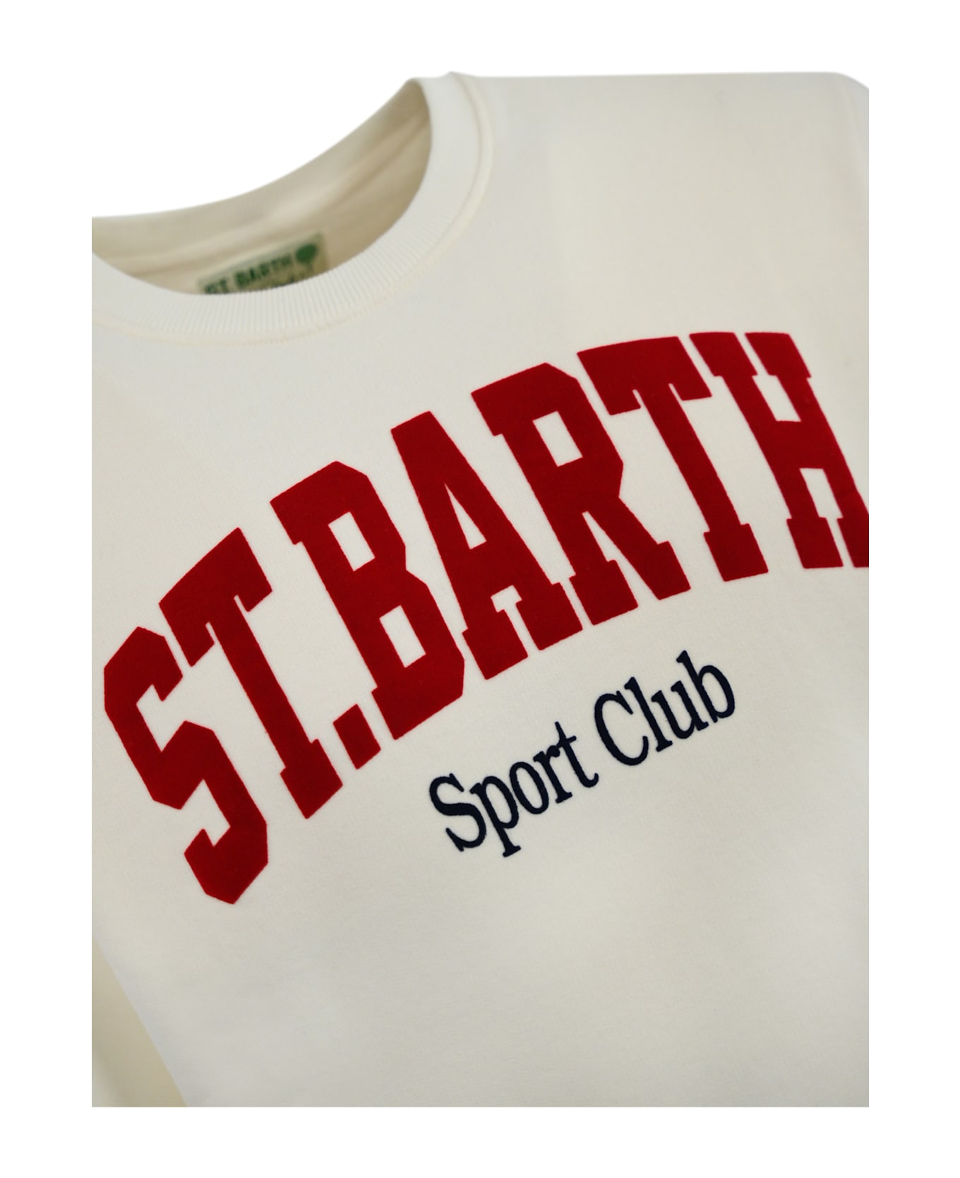 MC2 Saint Barth "sport Flock" Cotton Sweatshirt - Bianco