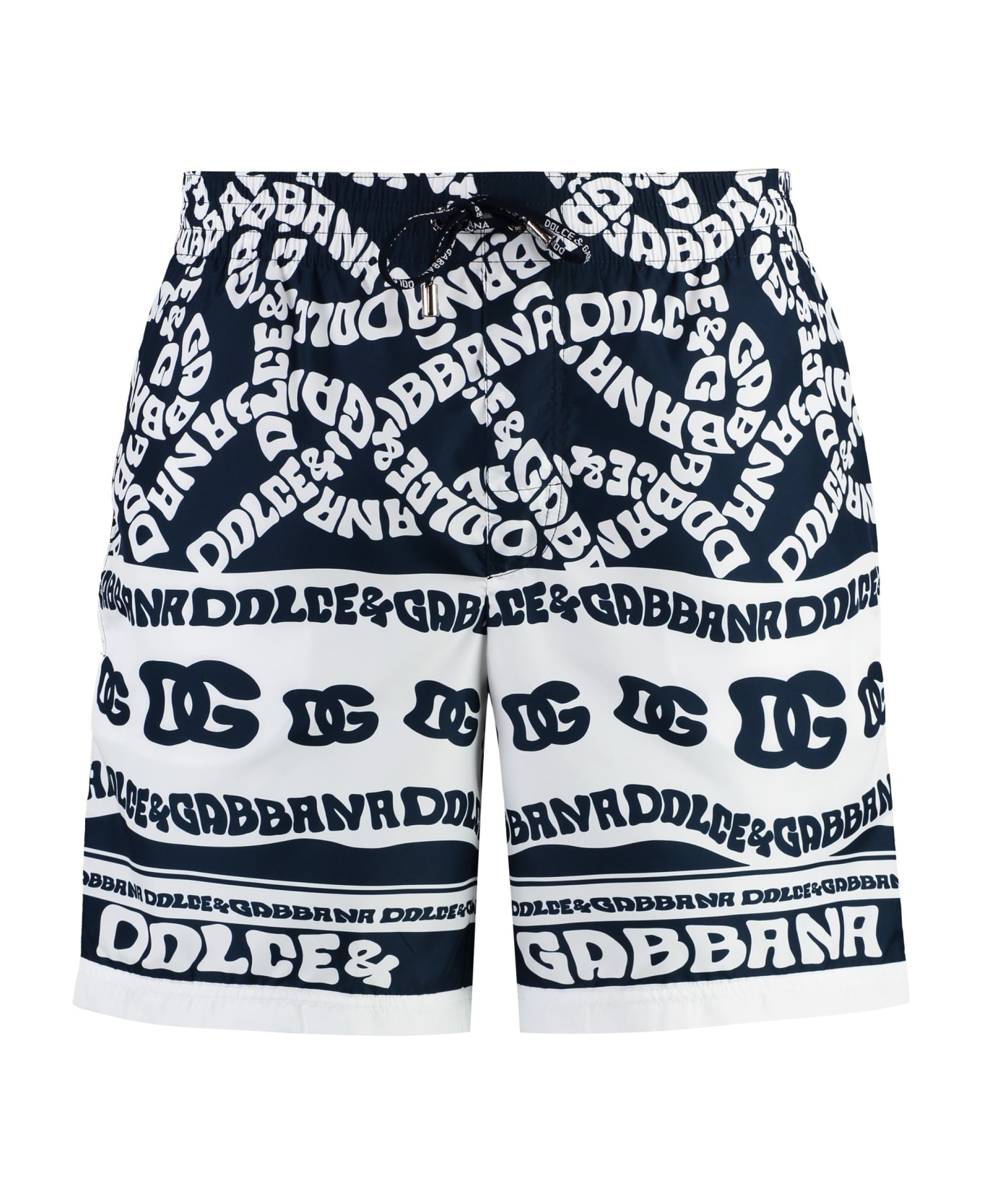 Dolce & Gabbana Logo Print Swim Shorts - blue スイムトランクス